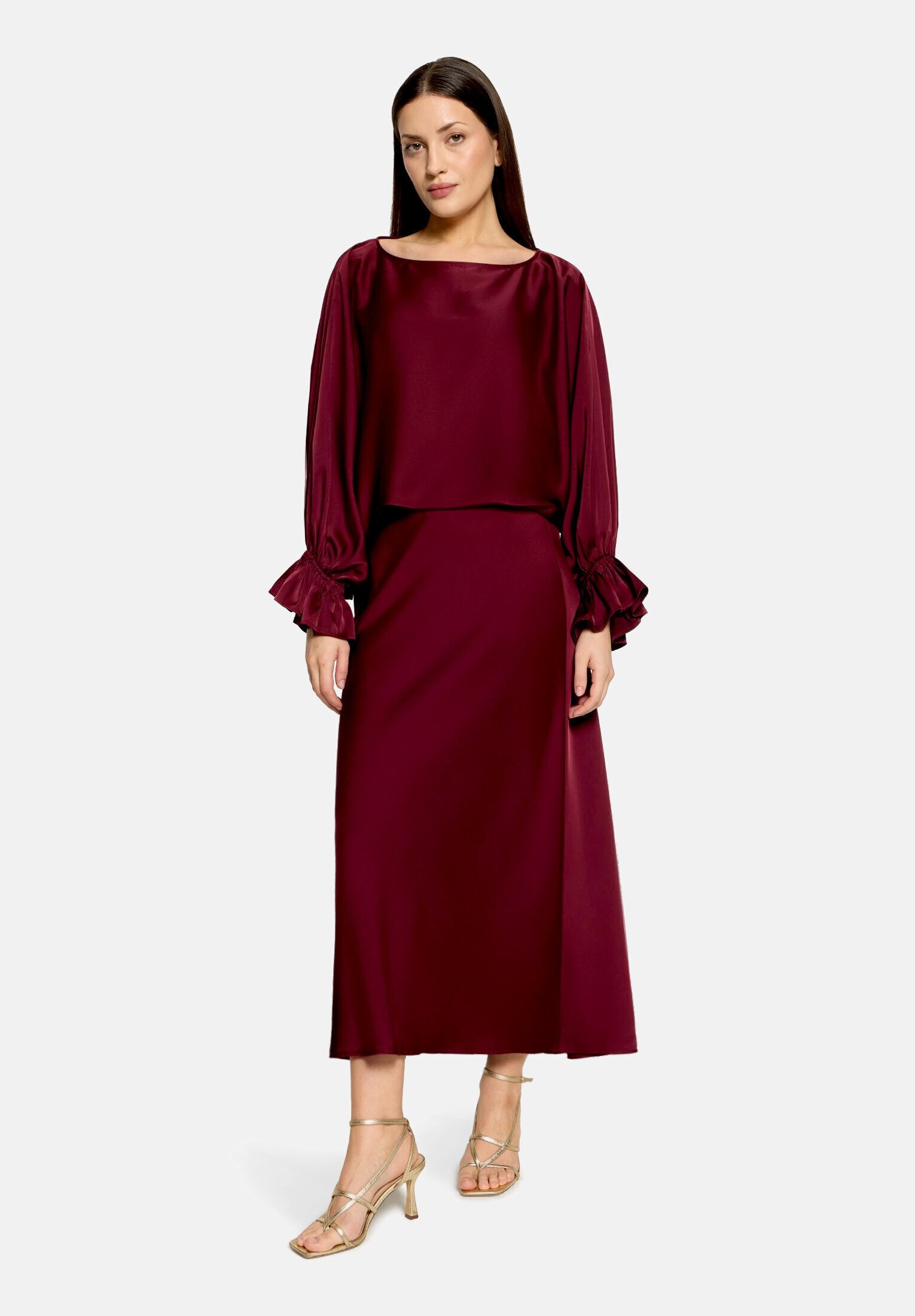 Vera Mont Satinbluse Damen mit Fledermausärmeln