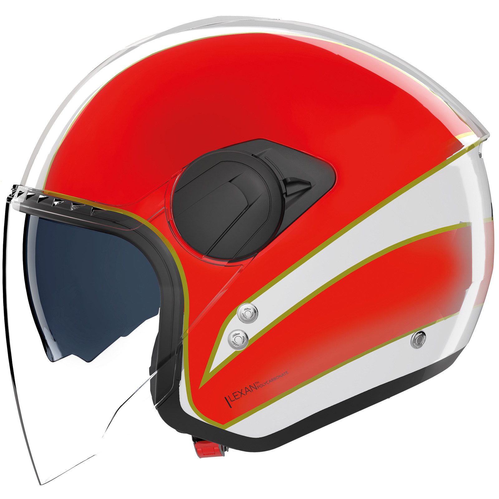 NOLAN Motorradhelm Nolan N20-2 Visor Tricolore 346 Jethelm Weiss / Grün / Rot S (1er Set)