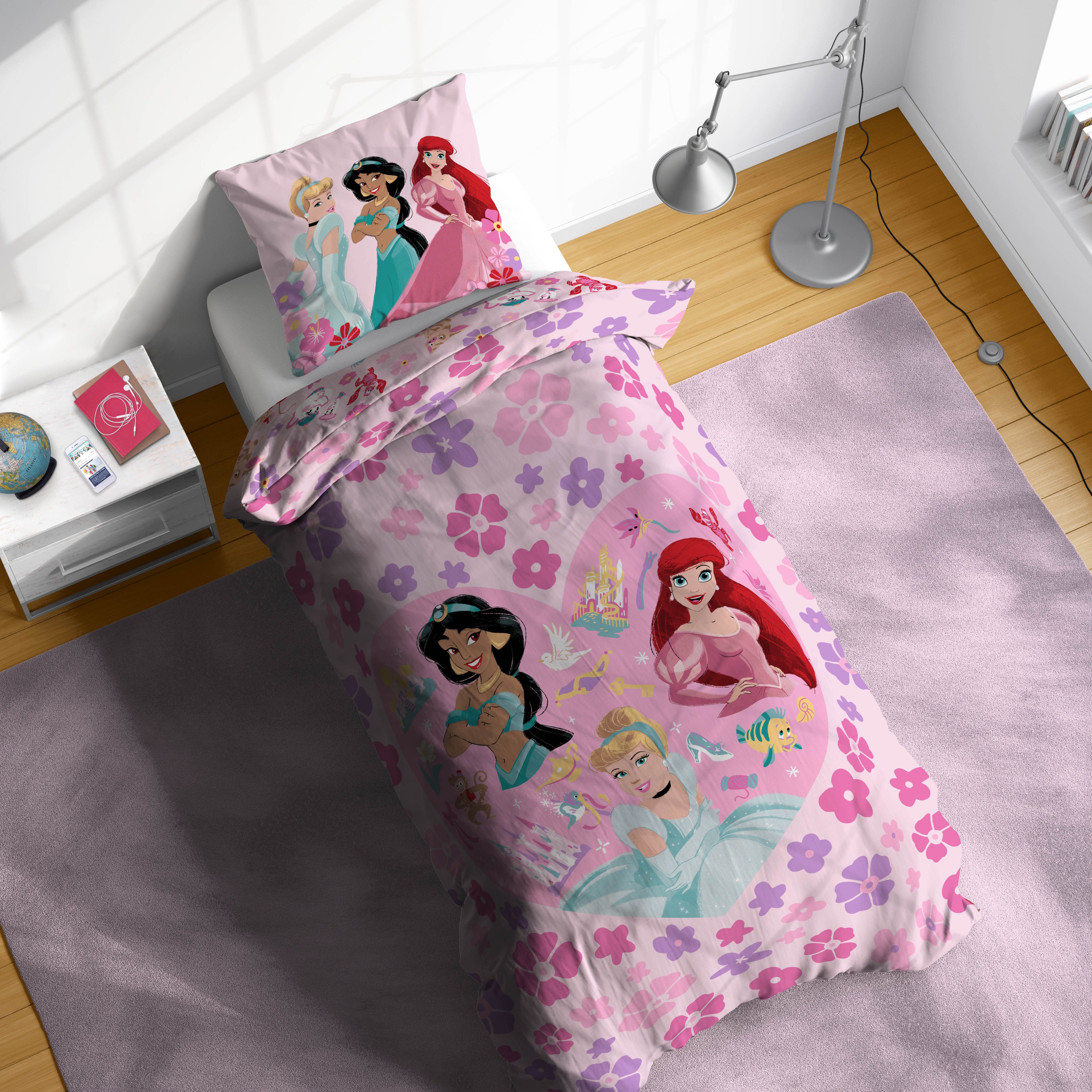 Disney Kinderbettwäsche Disney Princess Wonderful, Linon, 2 teilig, 100% Baumwolle – Bild 2 von 5