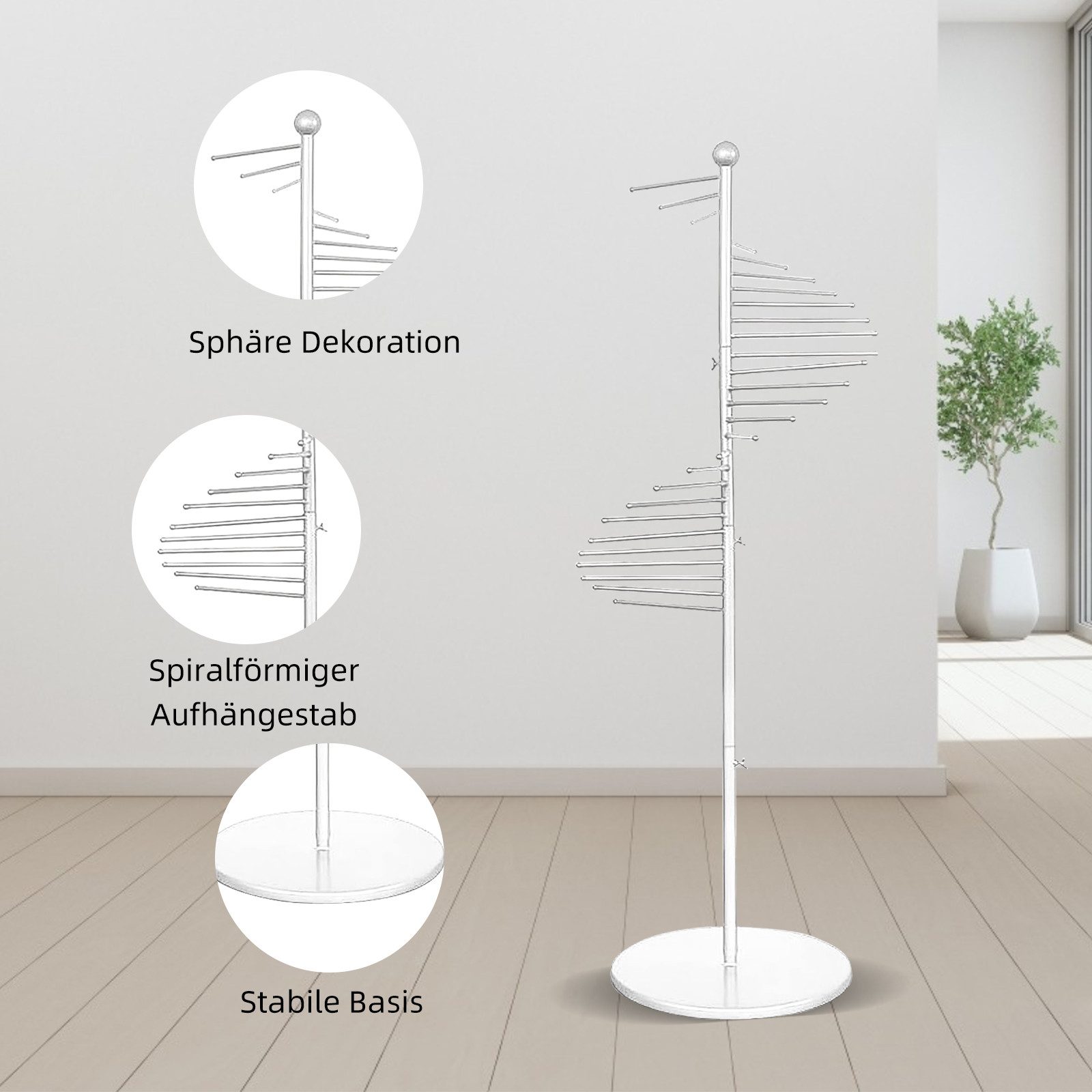 TWSOUL Garderobenständer Spiralförmiger Schalbügelständer Hosenständer mit günstig online kaufen