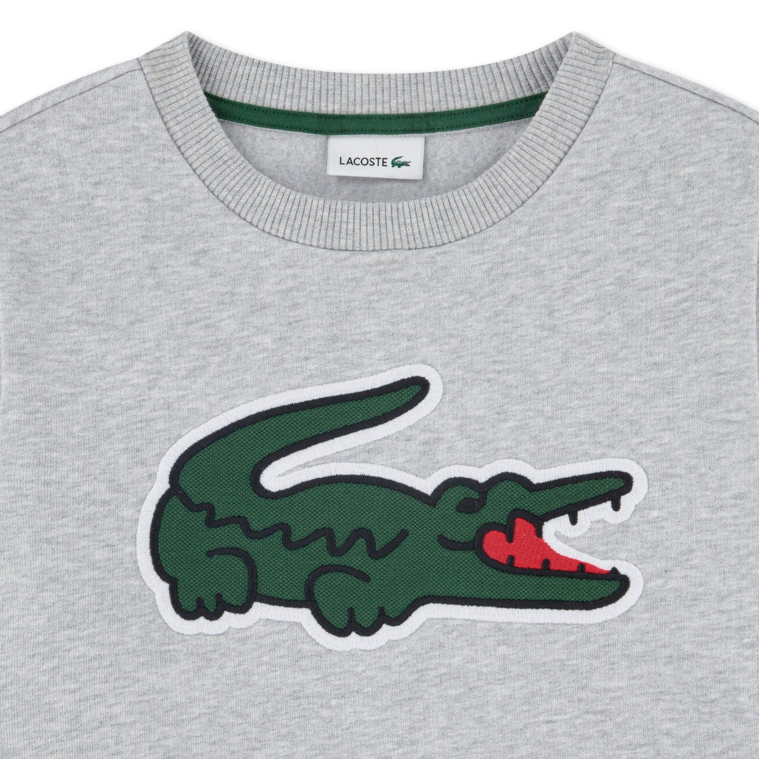 Lacoste Sweatshirt Lacoste Kids Sweatshirt grau Heather mit XXL-Krokodil