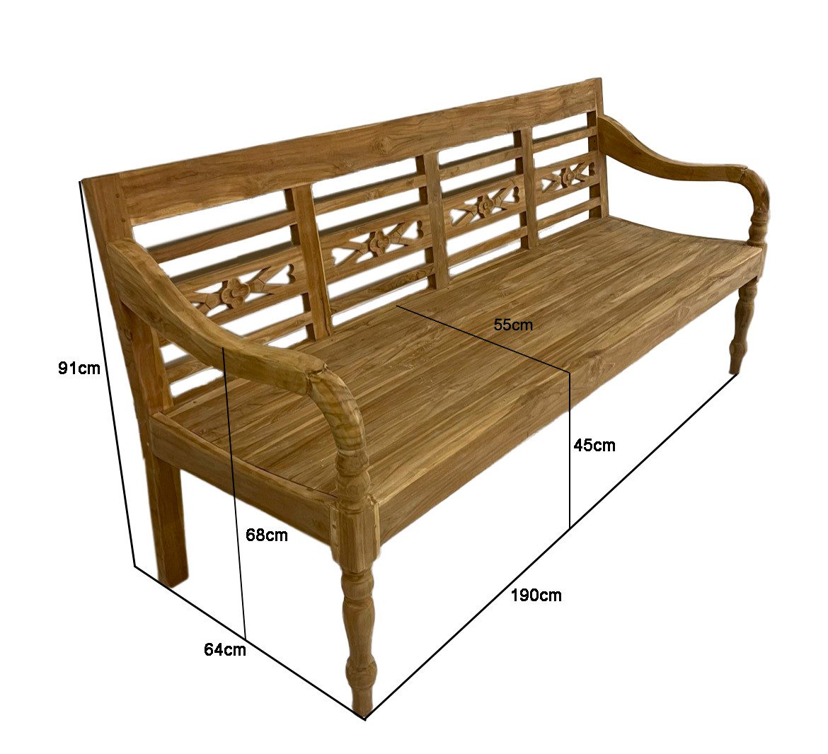 Couchcenter Gartenbank 4 Sitzer Gartenbank Kasar 190 cm Sitzbank Bank Garte günstig online kaufen