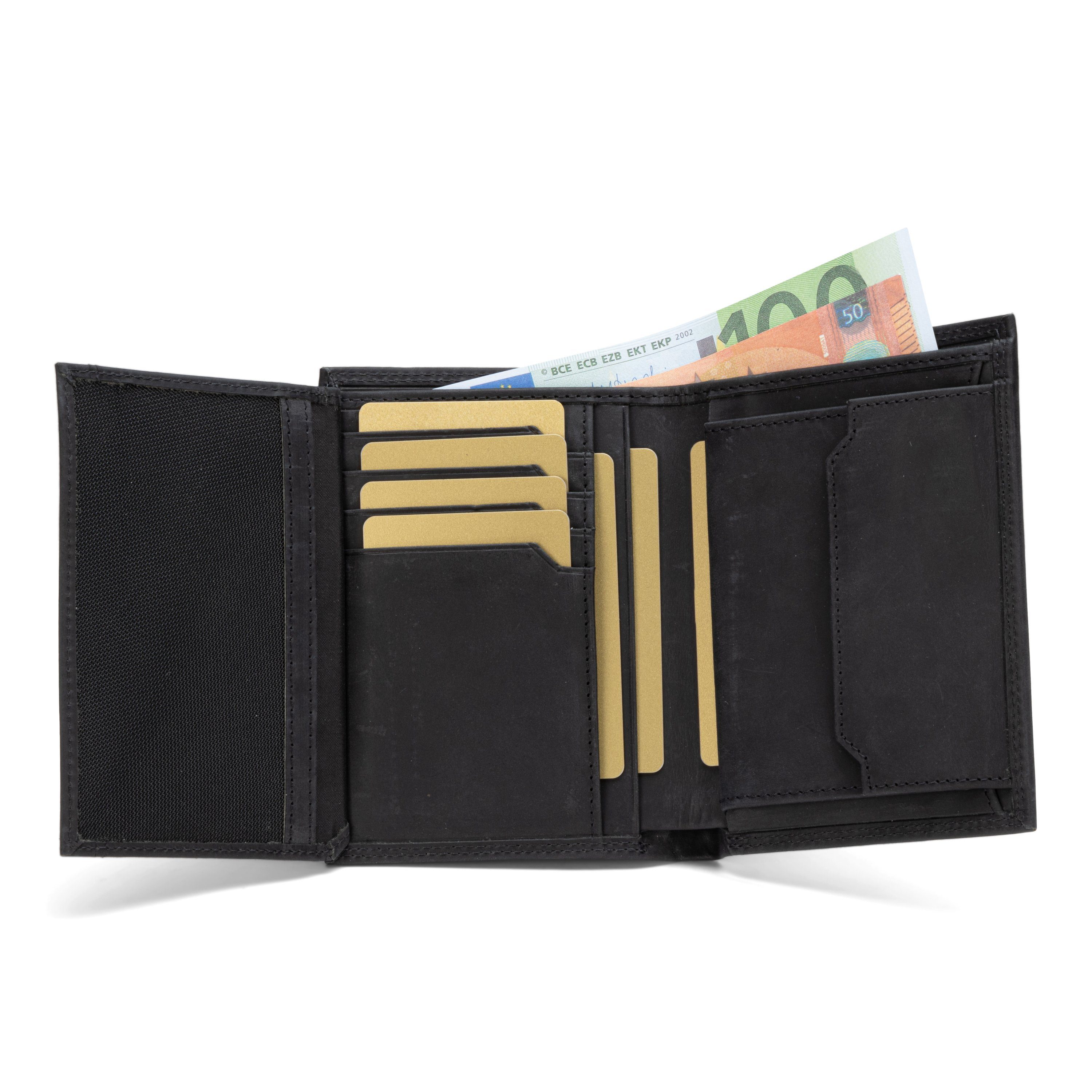 SERASAR Geldbörse Geldbörse "Vintage" (1-tlg), aus Echtleder inkl. RFID-Schutz gegen Datenklau mit Geschenkbox