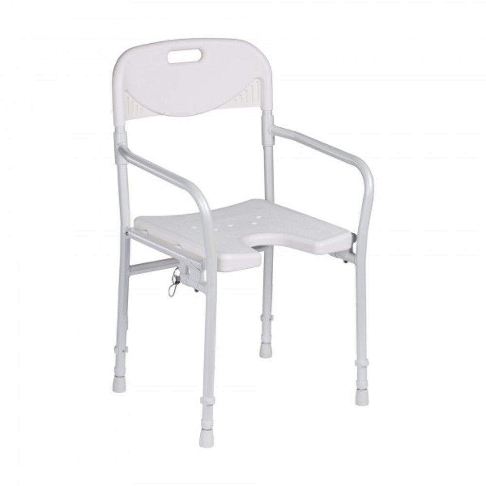 Dietz Group Duschstuhl Duschstuhl 9400-A, faltbar, Rutschfester und Höhenverstellbarer Duschstuhl