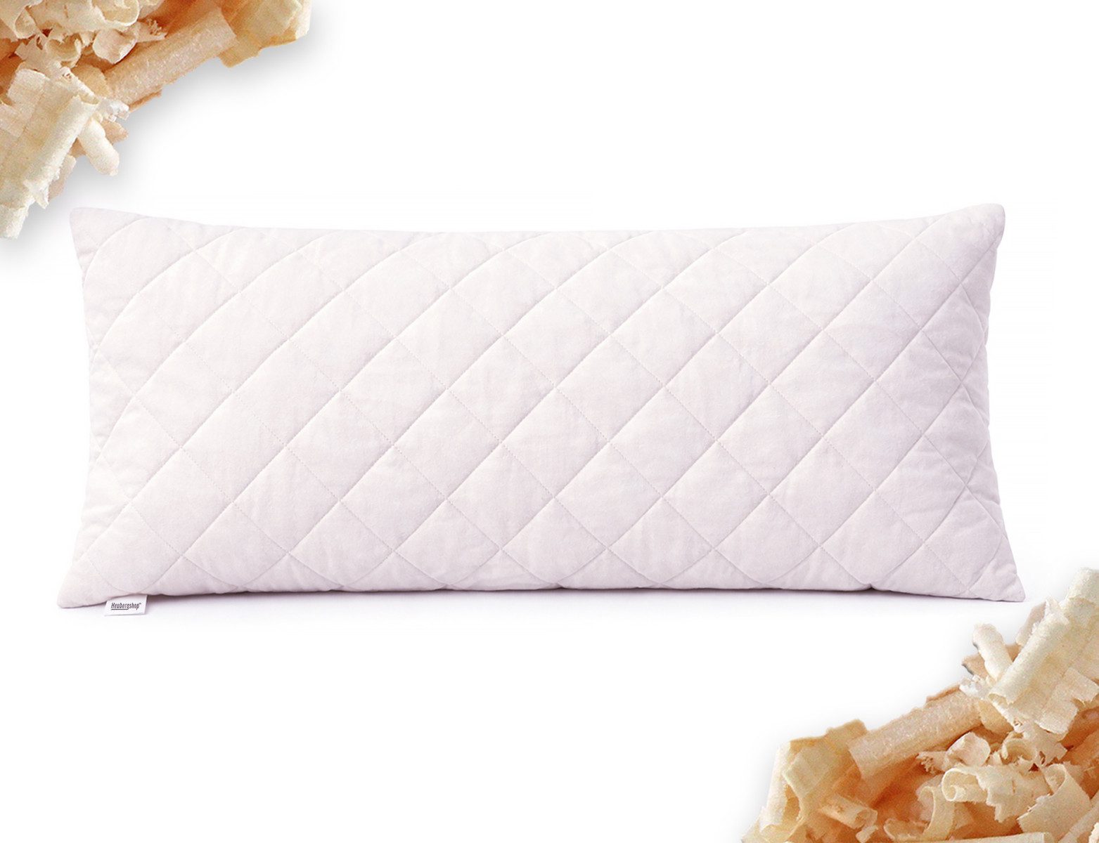 Heubergshop Zirbenkissen, 40x80cm gesteppt - Gefüllt mit Zirbenflocken (Zirbe-Gesteppt-40x80)