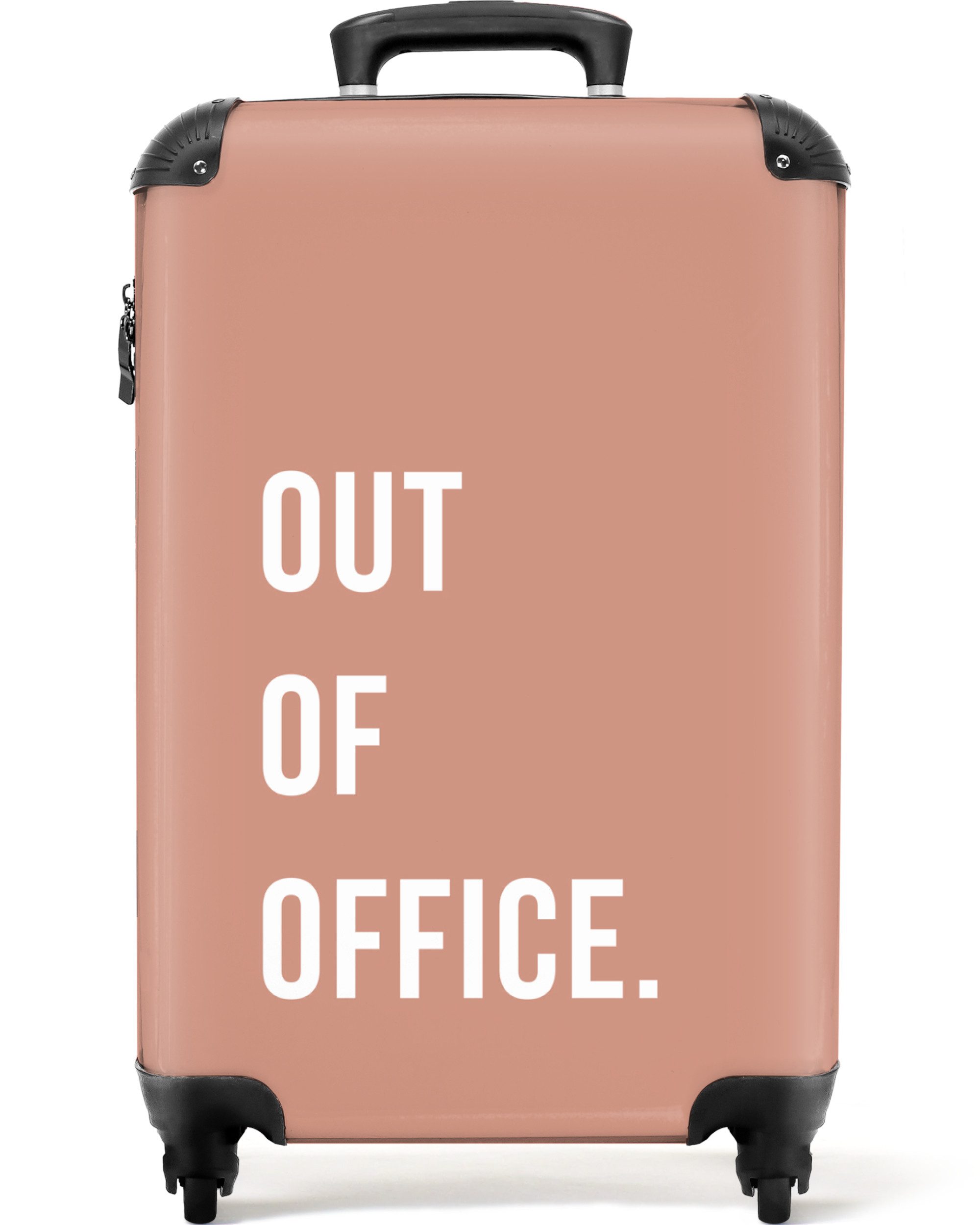 NoBoringSuitcases.com© Hartschalen-Trolley Zitate - Rosa - günstig online kaufen
