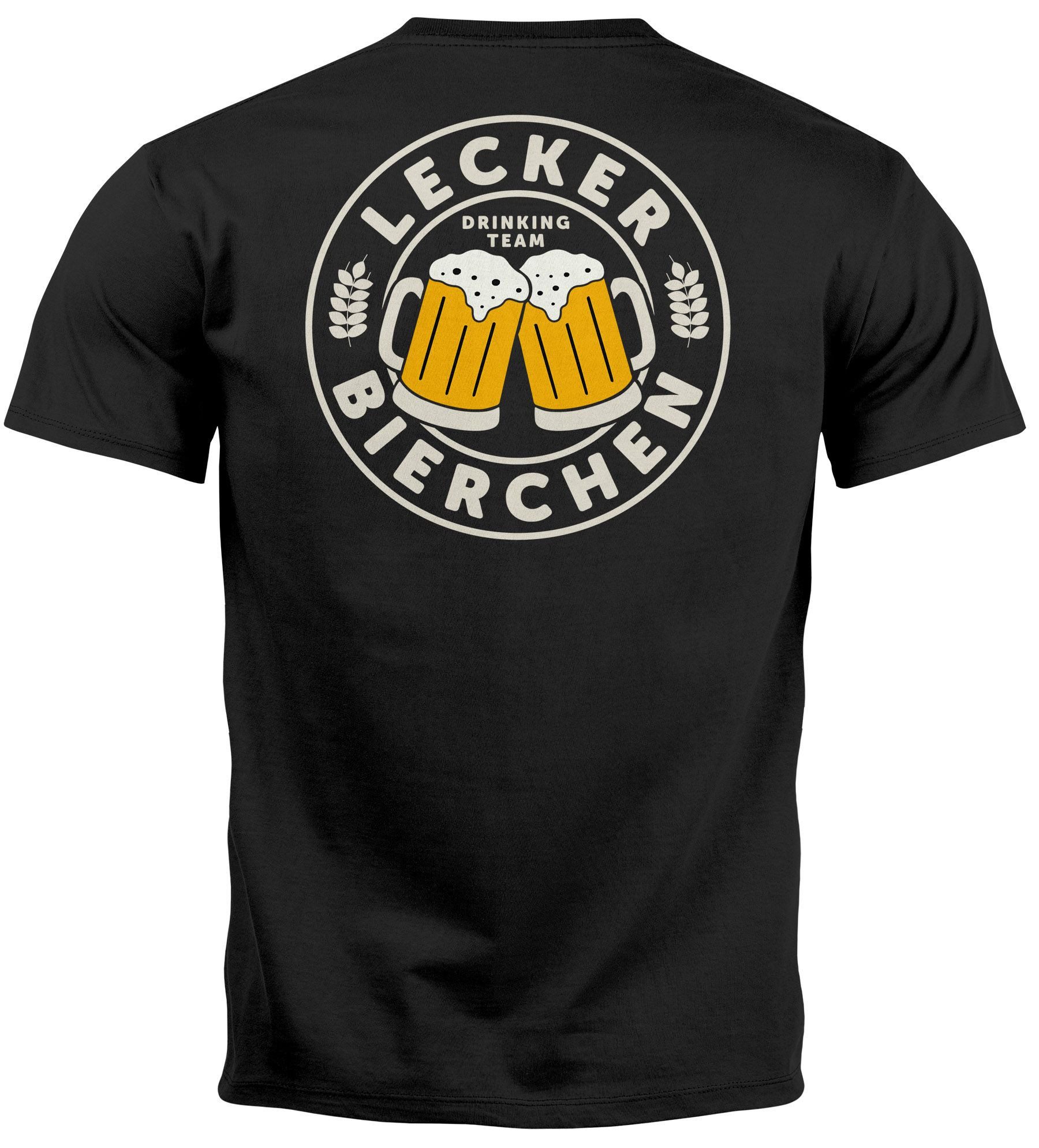 MoonWorks Print-Shirt Herren T-Shirt Backprint Lecker Bierchen Bier Motiv A günstig online kaufen