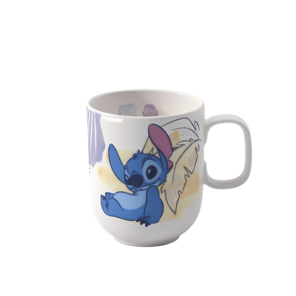 Villeroy & Boch Kindergeschirr-Set Disney Stitch, Edelstahl, Porzellan, 7-tlg.