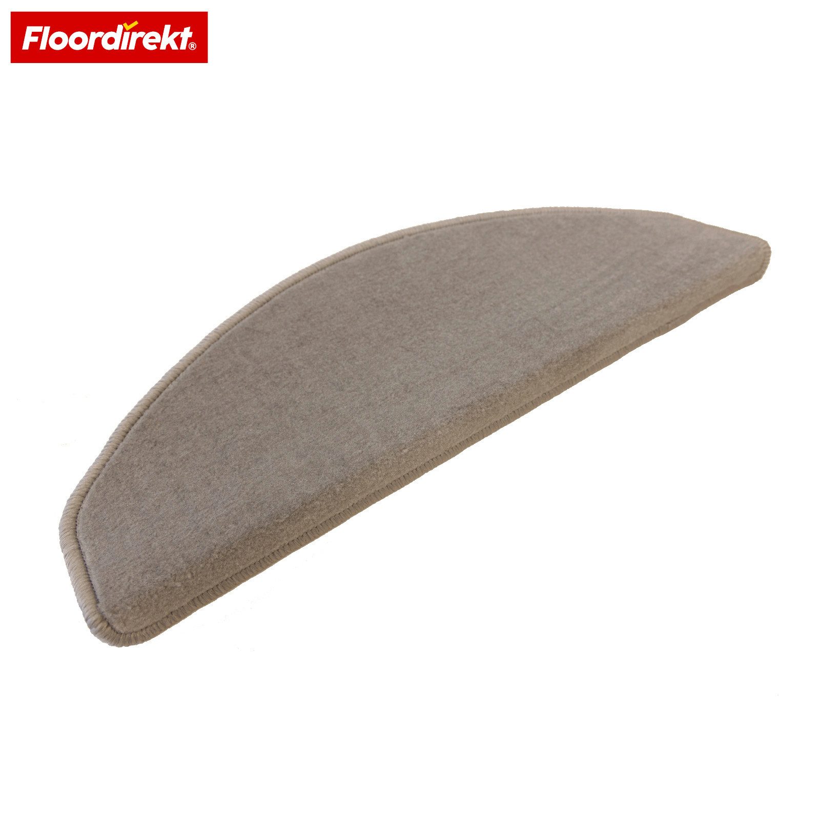 Floordirekt Stufenmatte Treppenmatte halbrund Wien Velours rutschfest selbstklebend, Gekettelt für hohe Langlebigkeit