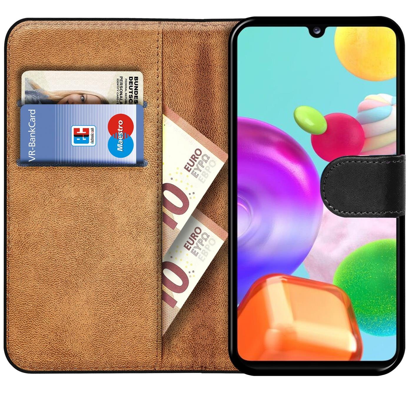CoolGadget Handyhülle Wallet Klapp Tasche Book Case für Samsung Galaxy A41 6,1 Zoll, Hülle Klapphülle Flip Cover Etui Schutzhülle – Bild 2 von 5