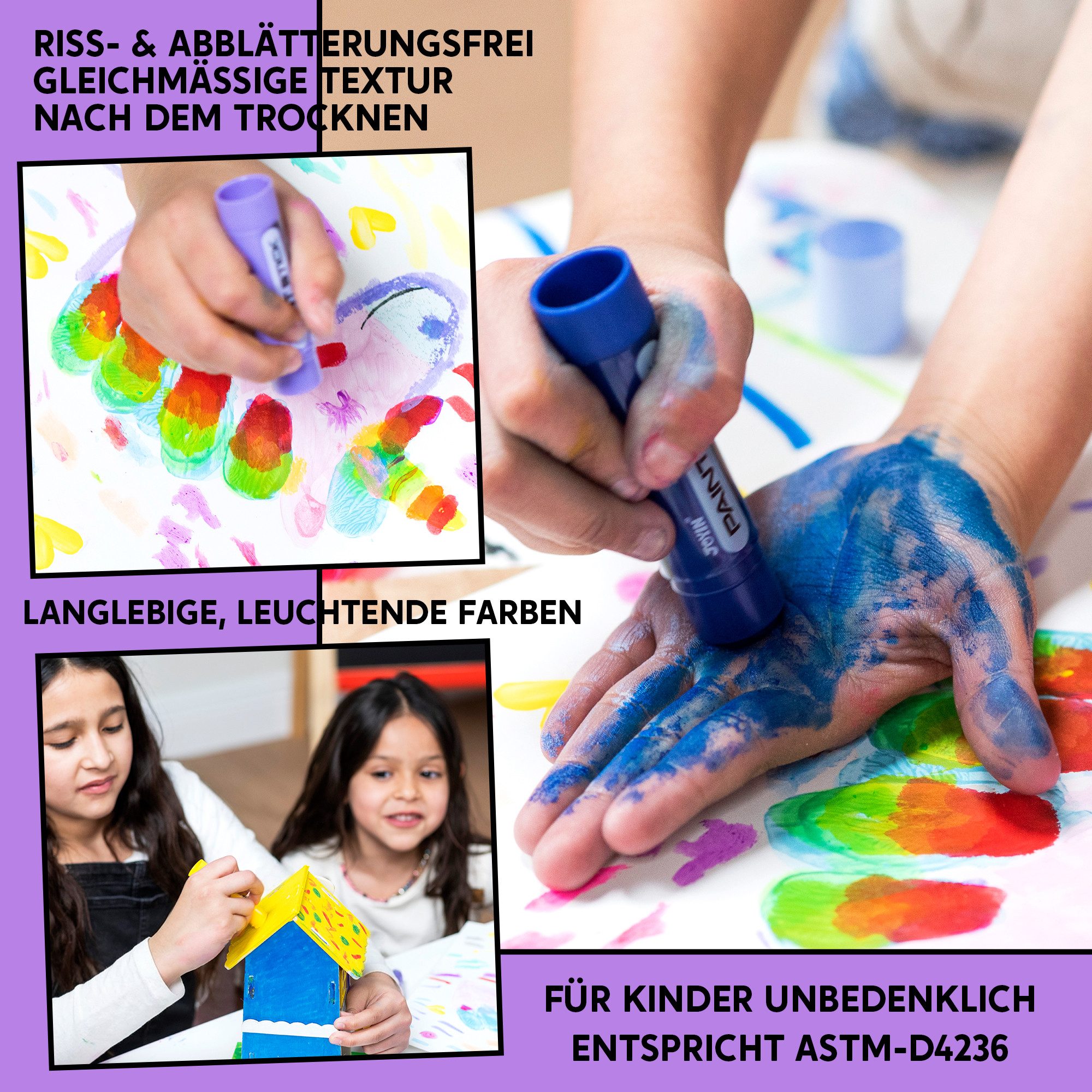 JOYIN Malstift JOYIN 36 Stück Abwaschbare Tempera Malstifte, Schnelles Trocknen, (36-tlg)