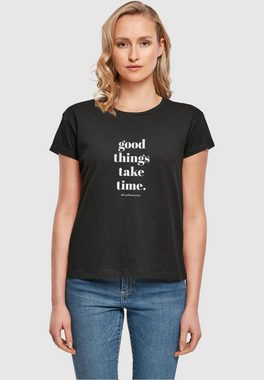 Merchcode T-Shirt Merchcode Damen Ladies Good Things Take Time Box Tee (1-tlg)