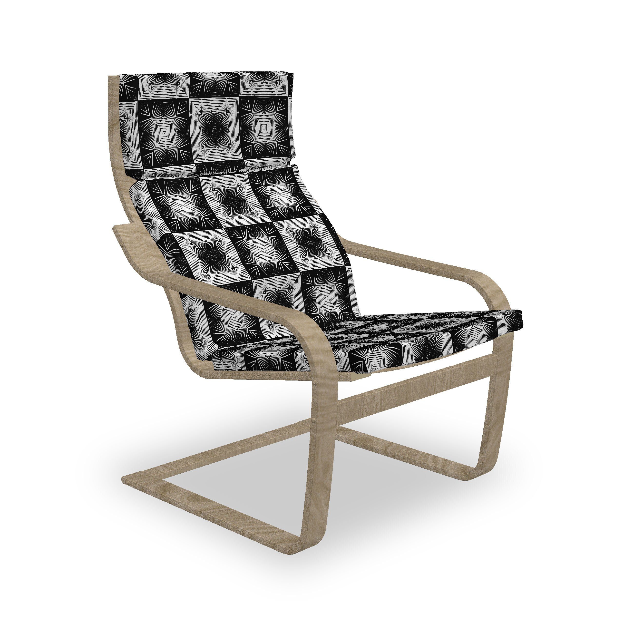 Abakuhaus Stuhlkissen Sitzkissen mit Stuhlkissen mit Hakenschlaufe und Reißverschluss, Geometrisch Gradient Zick-Zack-Formen