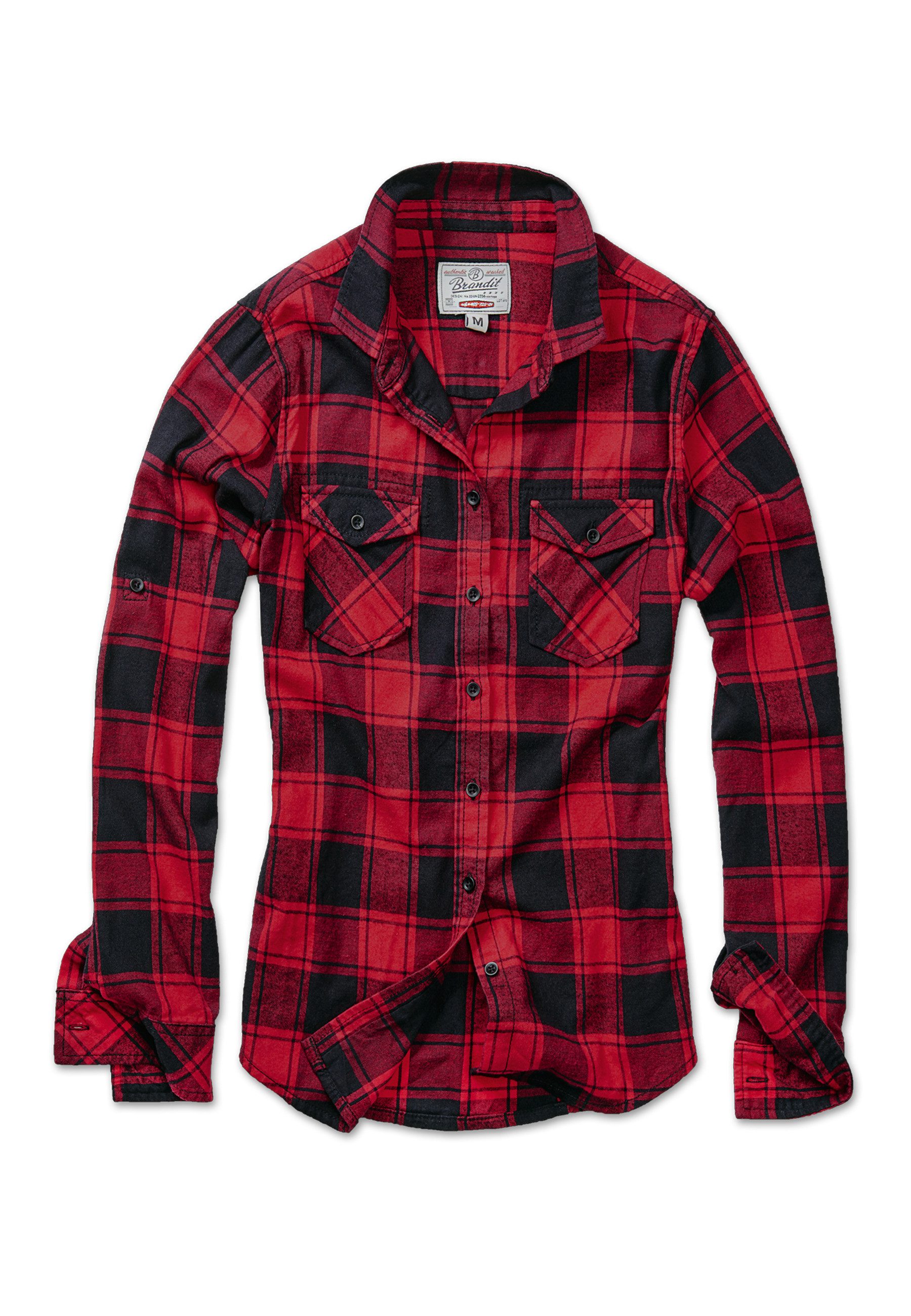 Brandit Langarmhemd Brandit Damen Amy Flanell Shirt GIRLS (1-tlg)