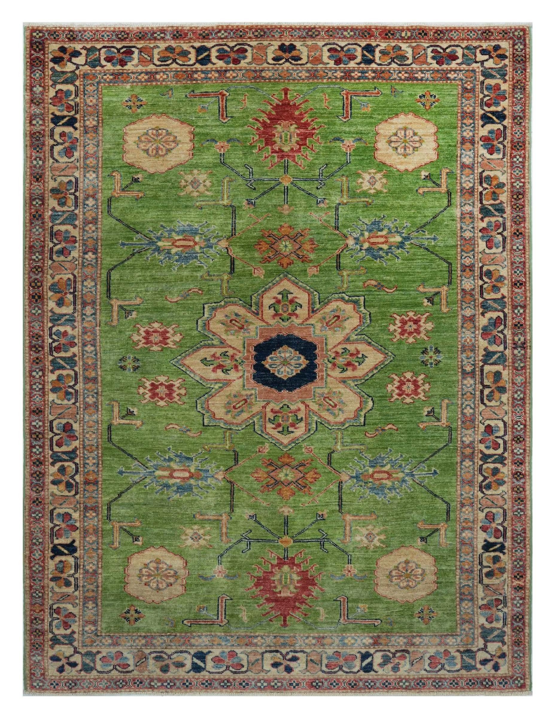 Nain Trading Orientteppich Kazak 145x193 Handgeknüpfter Orientteppich, rechteckig, Höhe: 6 mm