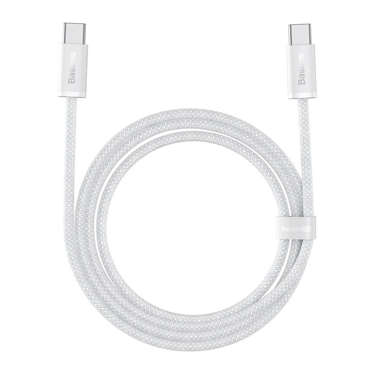 Baseus Baseus USB-C / USB-C 100W 1m Schnellladekabel Weiß Smartphone-Kabel