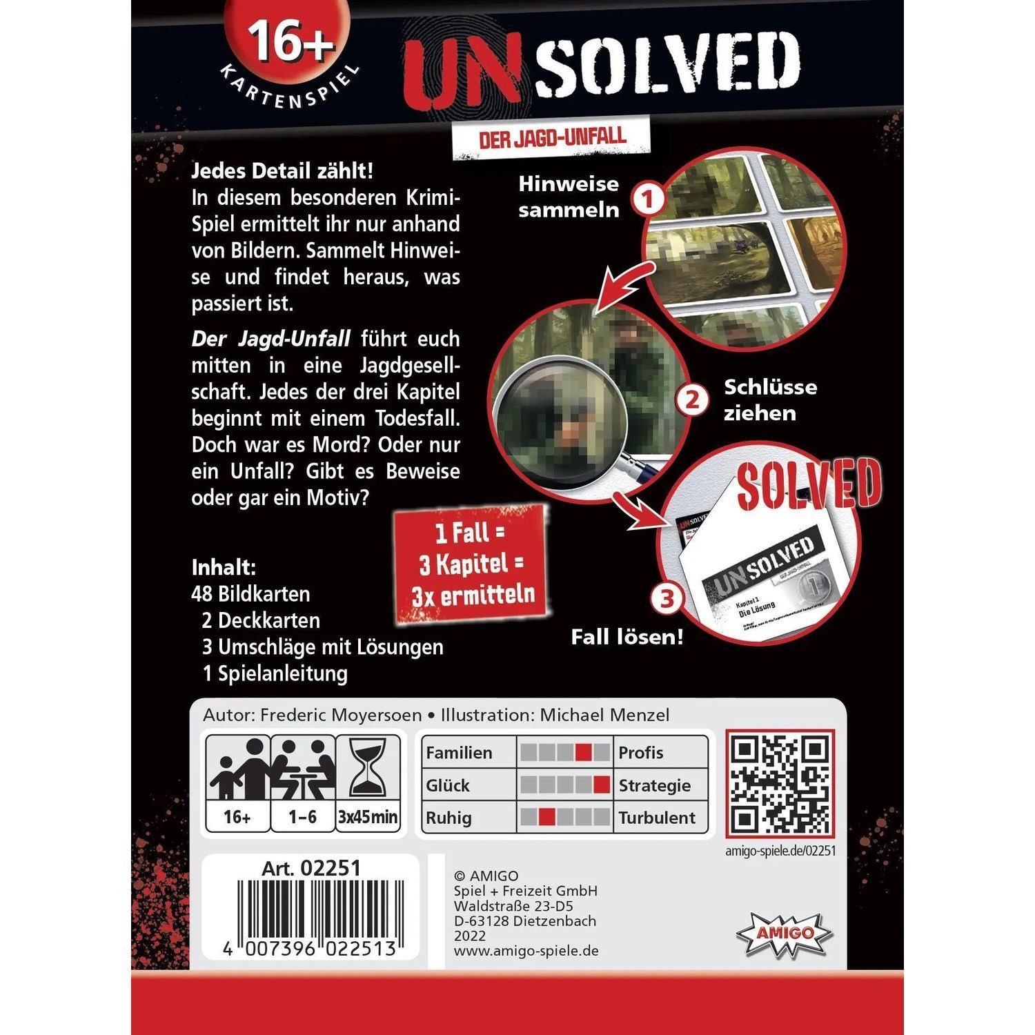 AMIGO Spiel Unsolved - Der Jagd-Unfall
