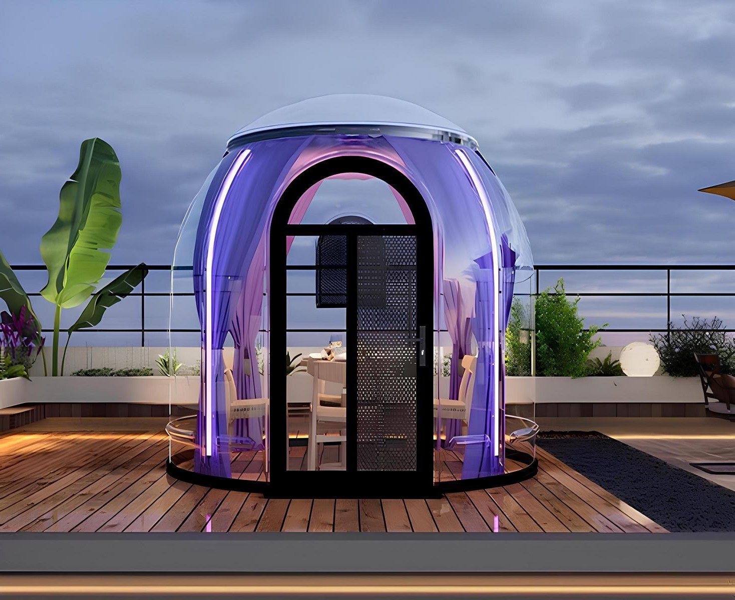 Xlmoebel Pavillon Modernen, wetterfesten Pavillon für 4-6 Personen im Garten, (für 4-6 Personen), Made in Europa