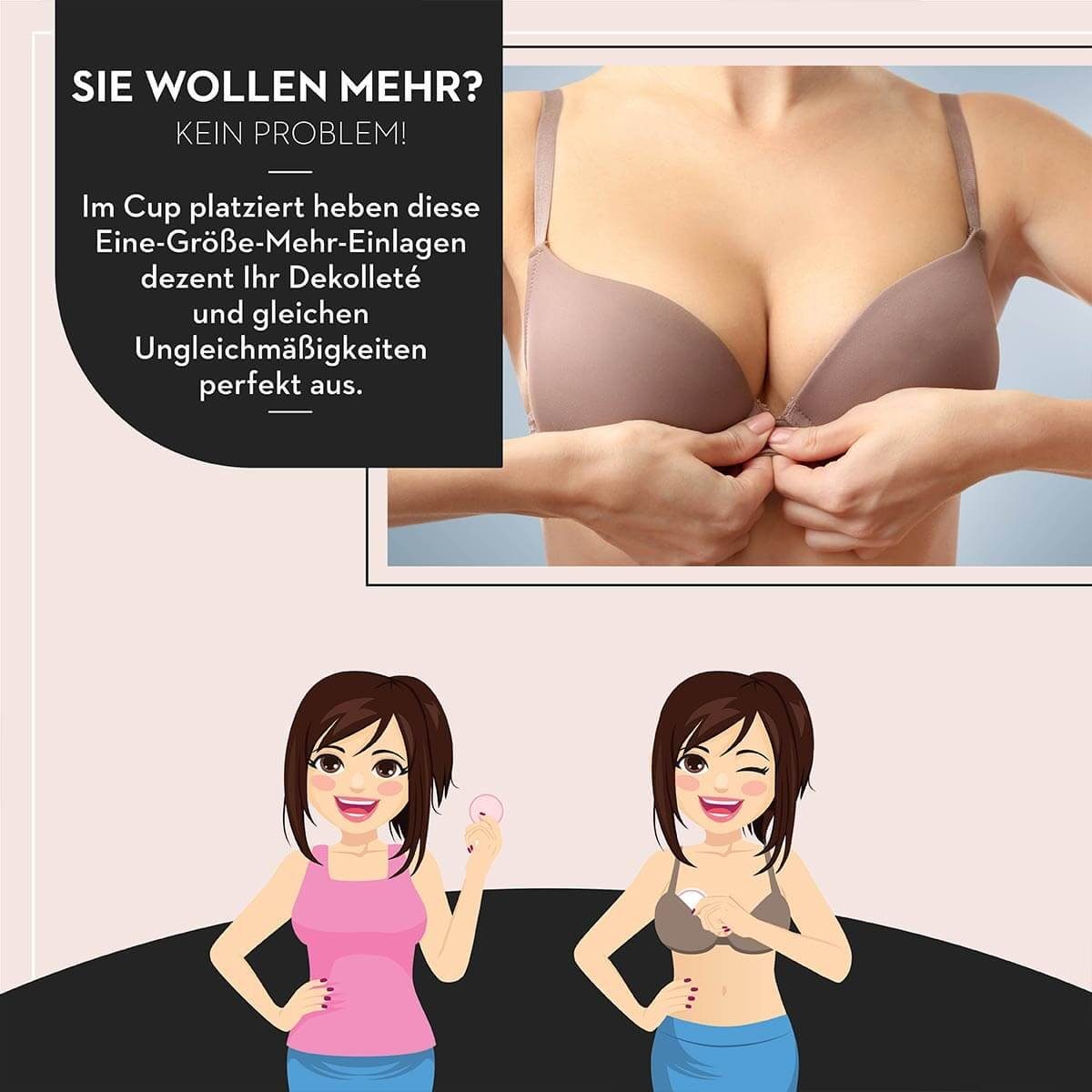 Miss Perfect BH-Einlagen W2G-200425262, Triangle Push-up Schaum BH Einlage mit Wasser-Ölmischung