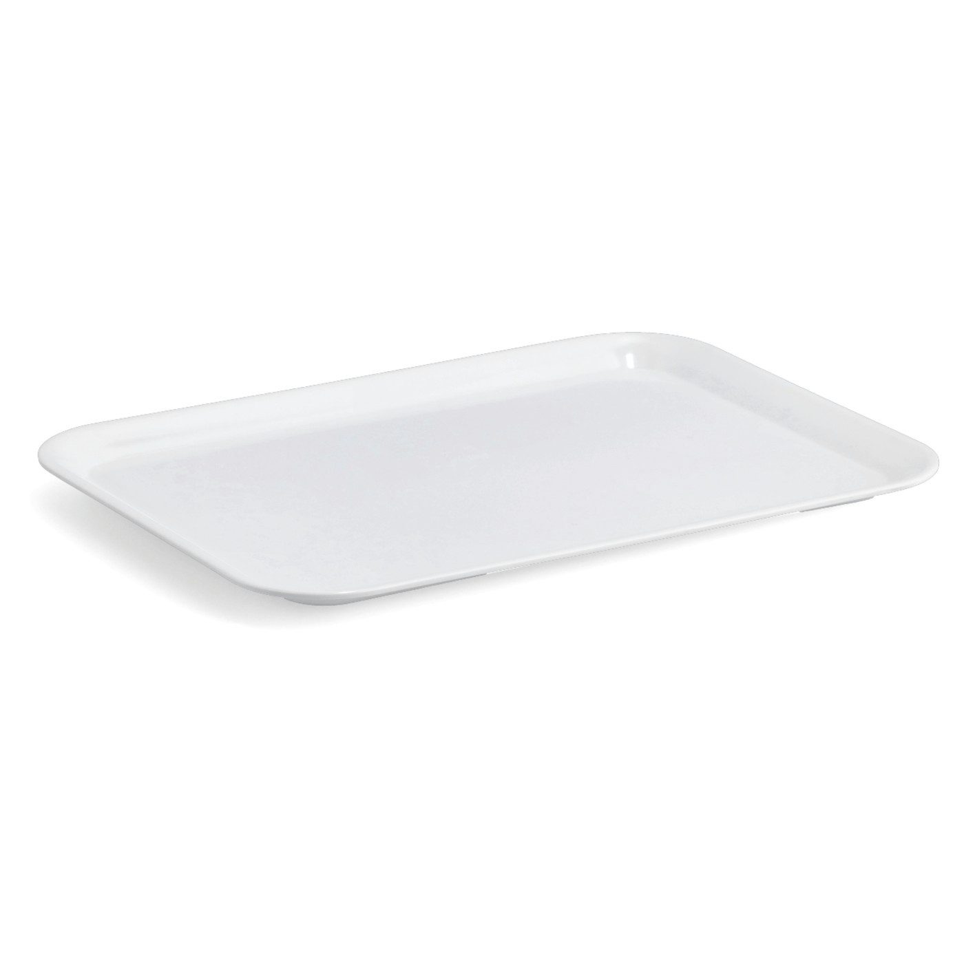 Basera® Tablett Serviertablett aus kratzfestem Melamin, 100% Melamin, (1-tlg), weiß, 24 x 18 cm