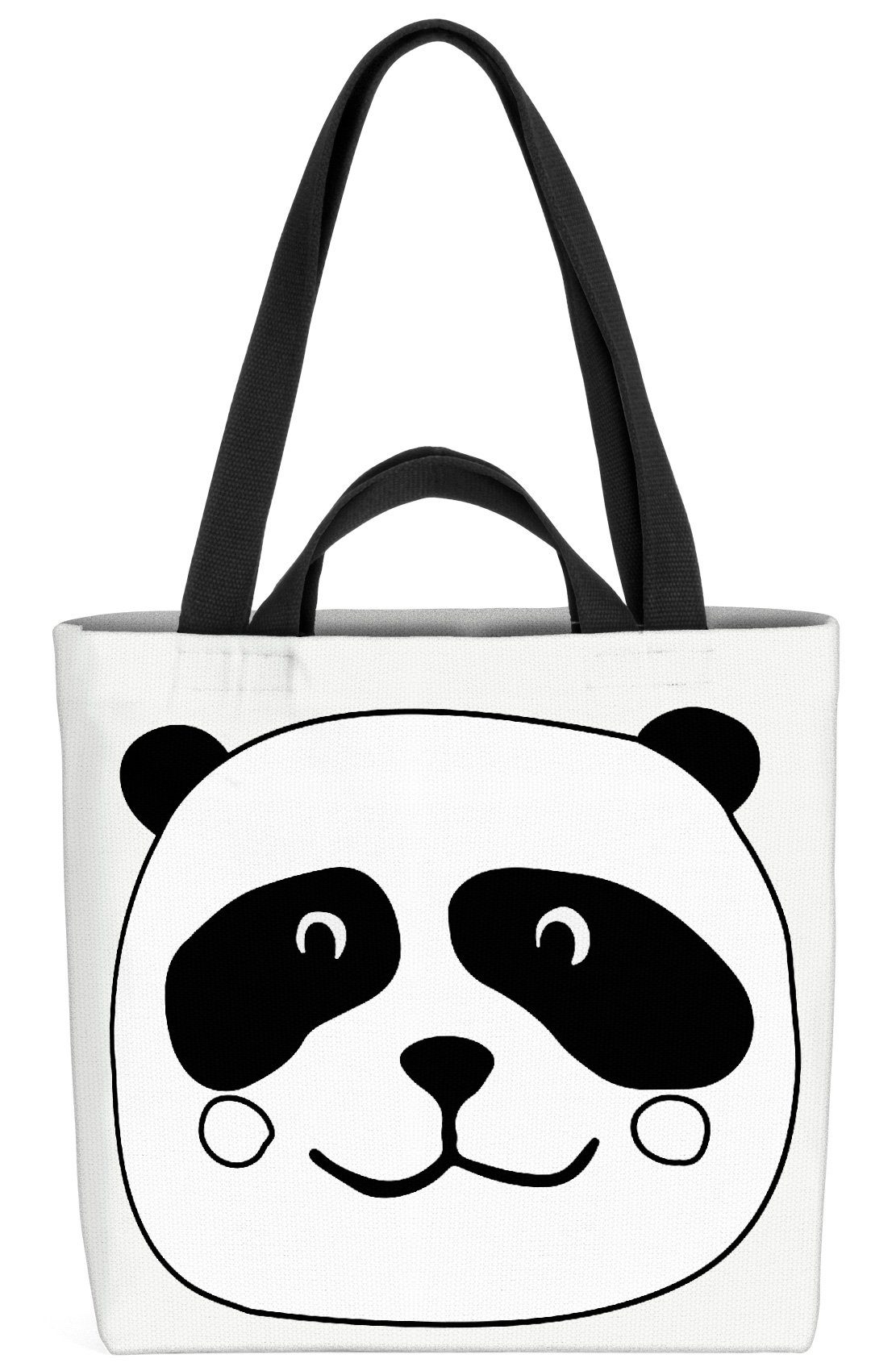 VOID Henkeltasche (1-tlg), Panda Comic Cartoon Panda Comic Cartoon Bär Kinder Kinderzimmer Zeich