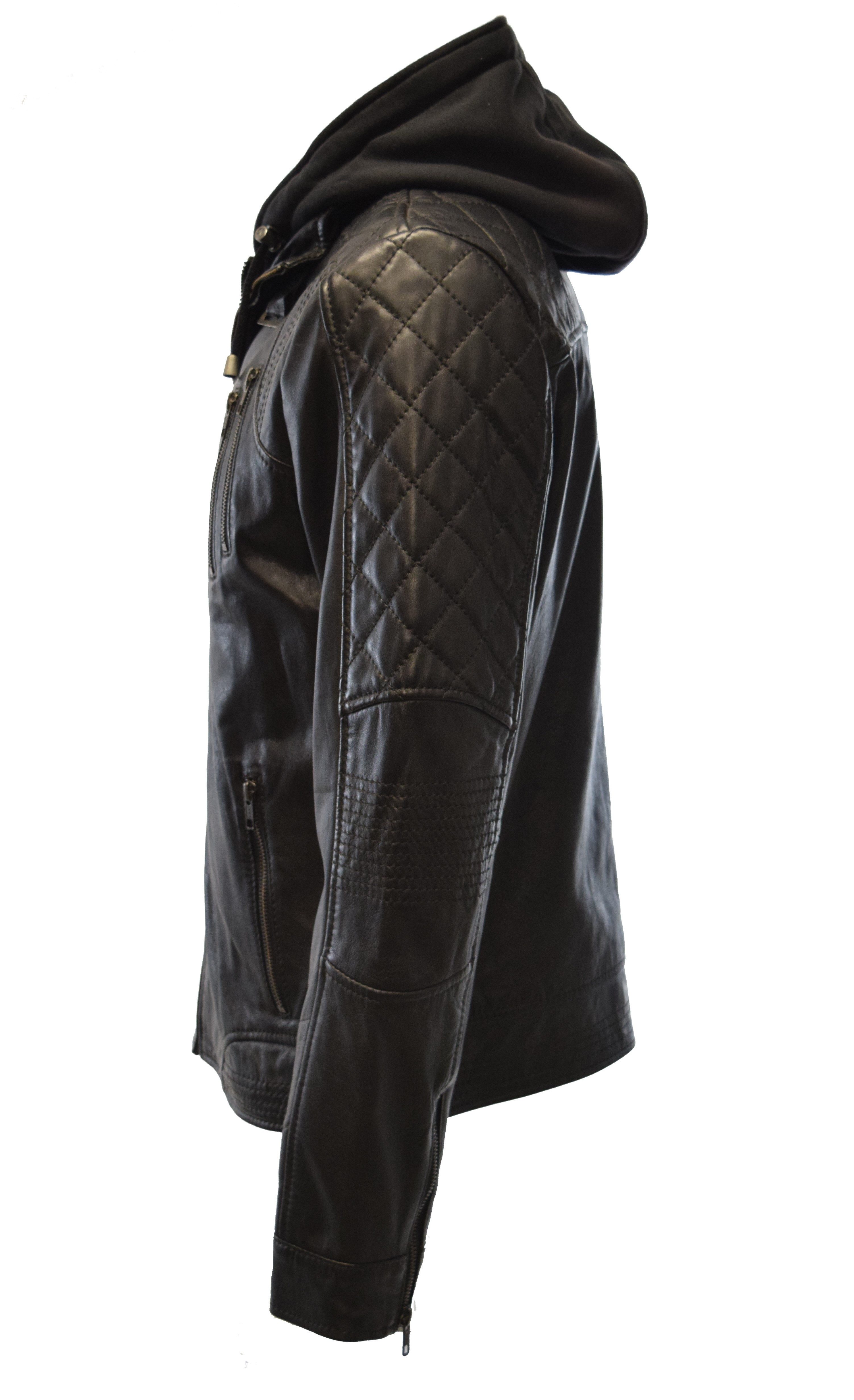 Zimmert Leather Lederjacke Bastian abnehmbare Kapuze günstig online kaufen