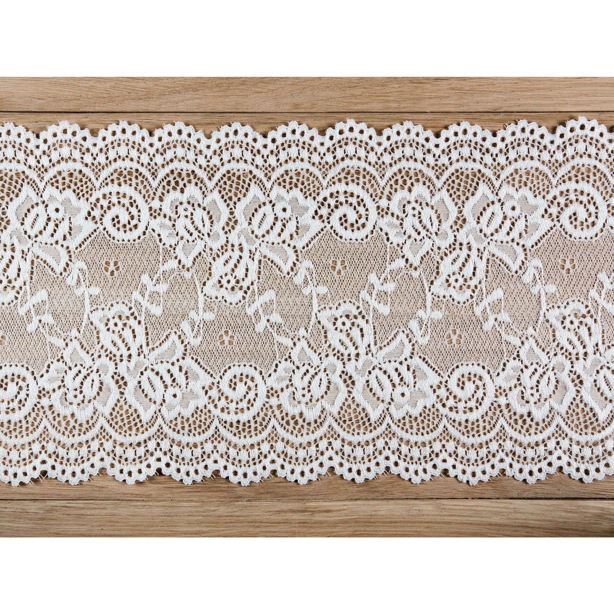partydeco Tischläufer, Tischläufer Spitze 15cm x günstig online kaufen