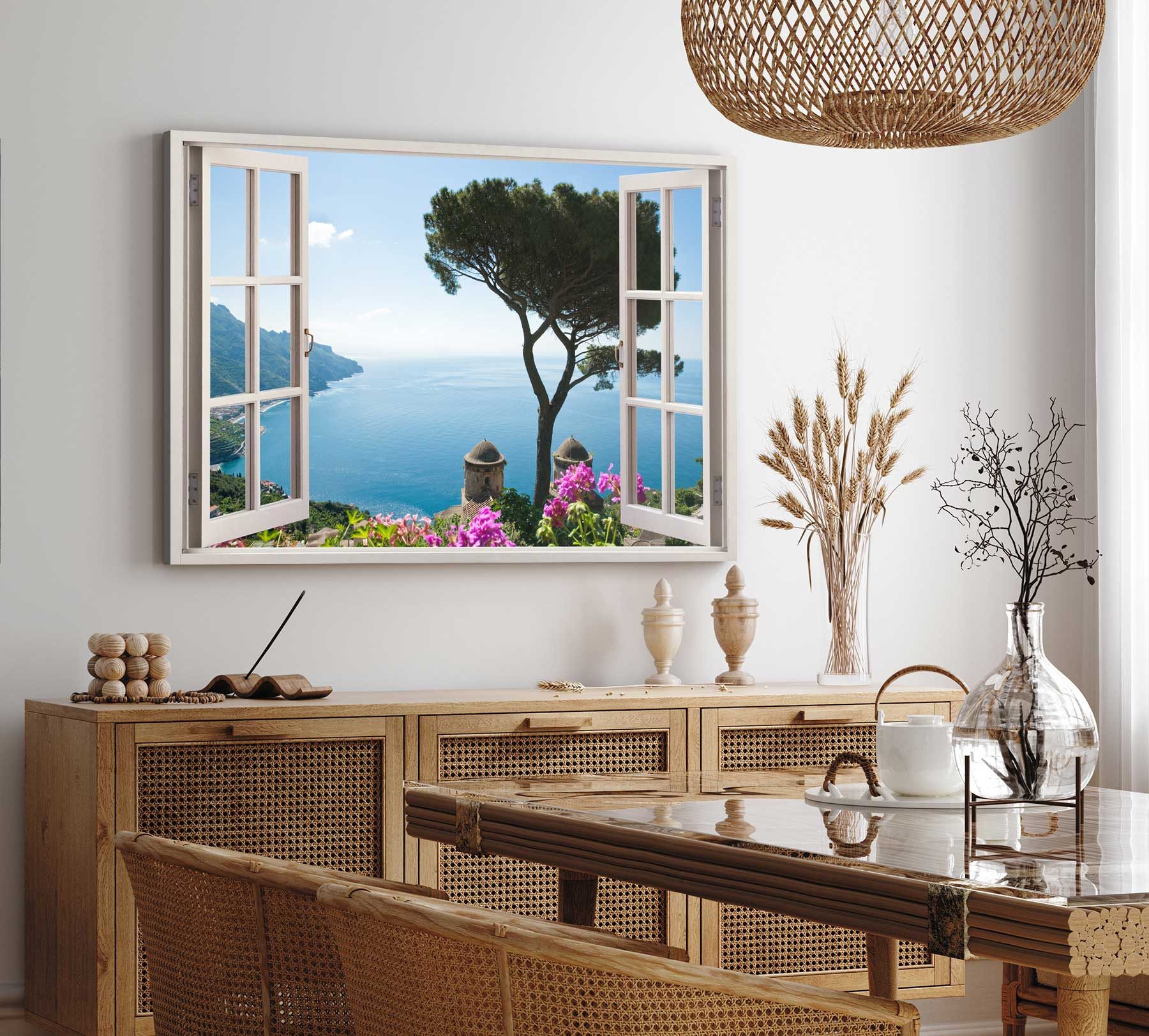 Sinus Art Leinwandbild Wandbild 120x80cm Fensterbild günstig online kaufen