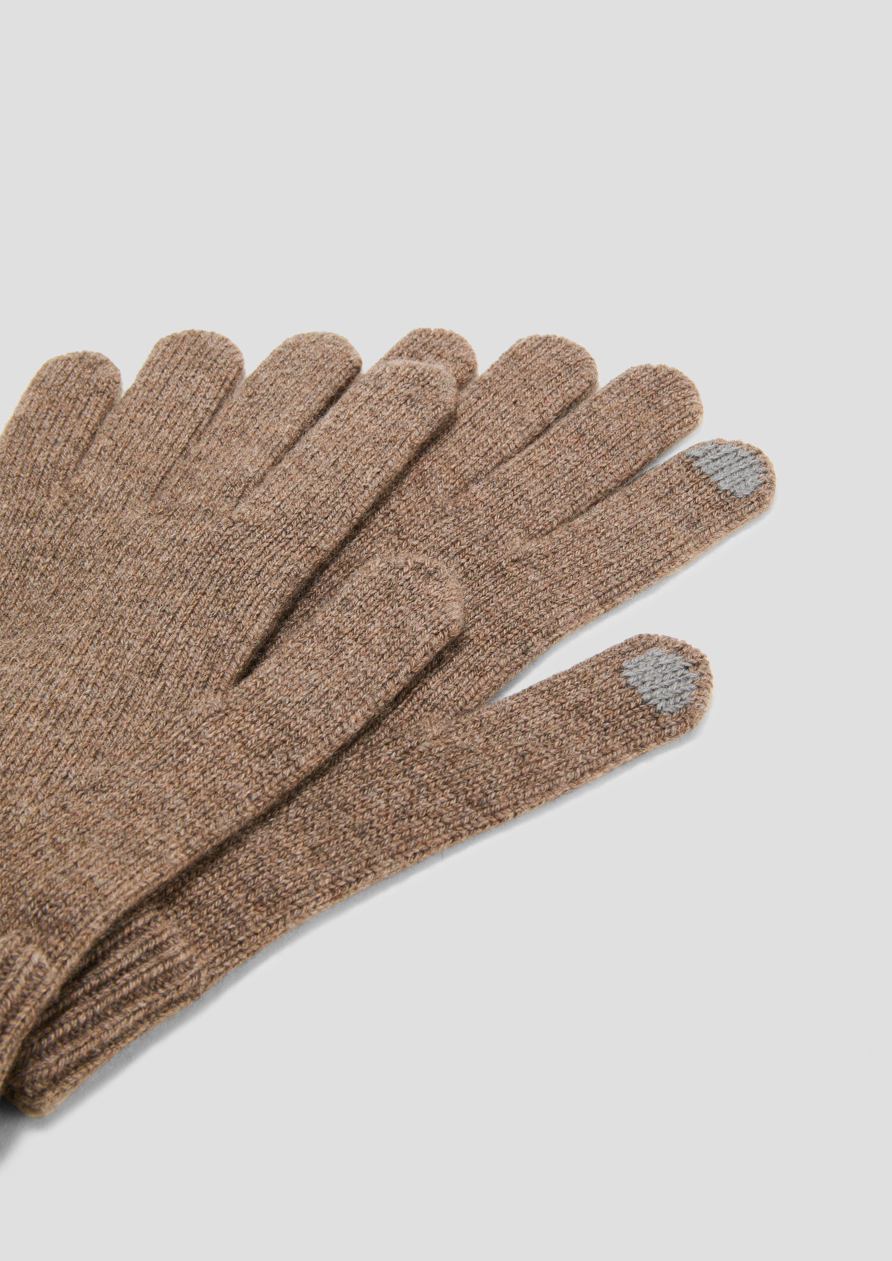 Handschuhe Woll-Kaschmir-Mix aus Strickhandschuhe s.Oliver