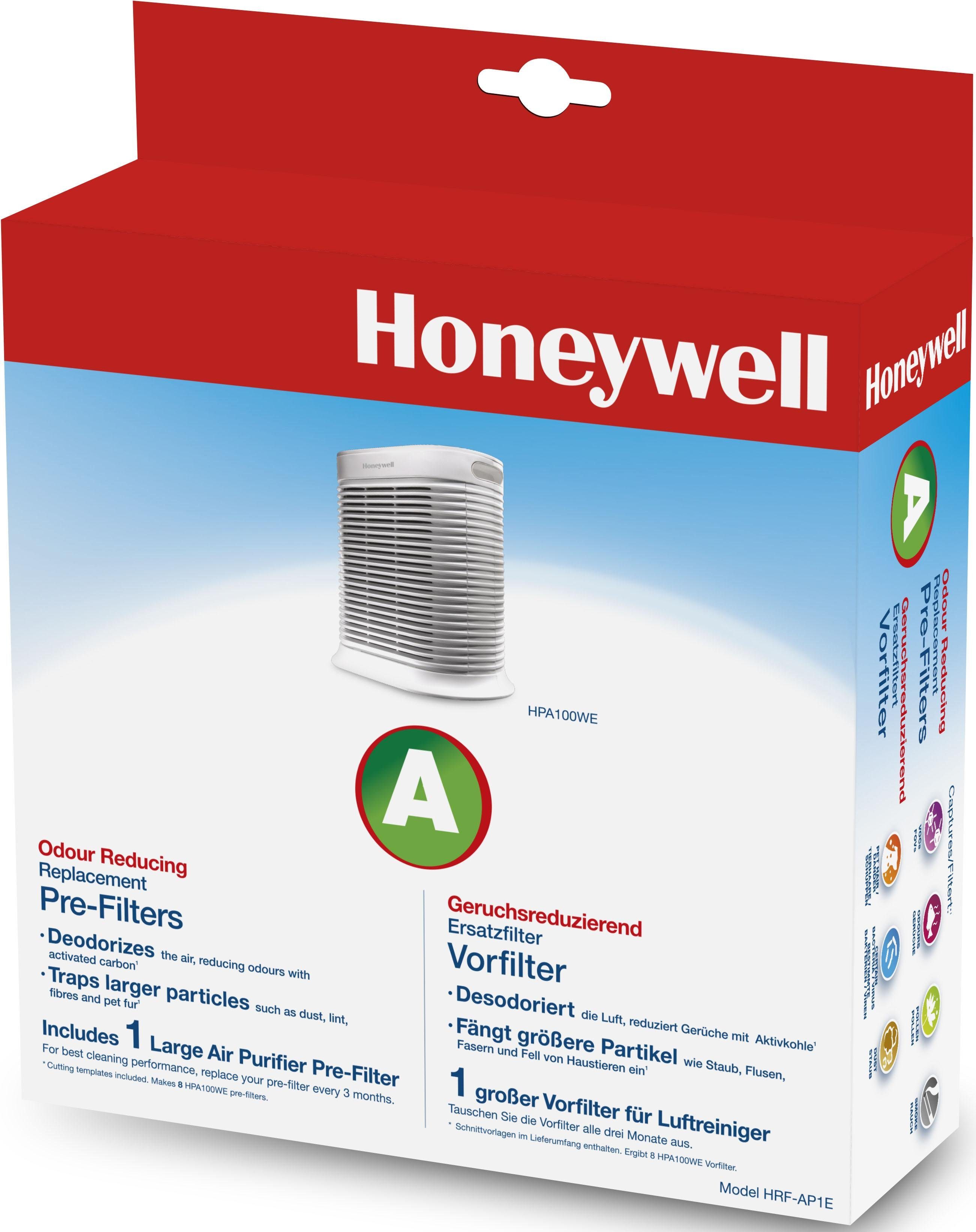 Honeywell Staubfilter HRF-AP1E, Zubehör für Honeywell Luftreiniger HPA100WE, geruchsreduzierend
