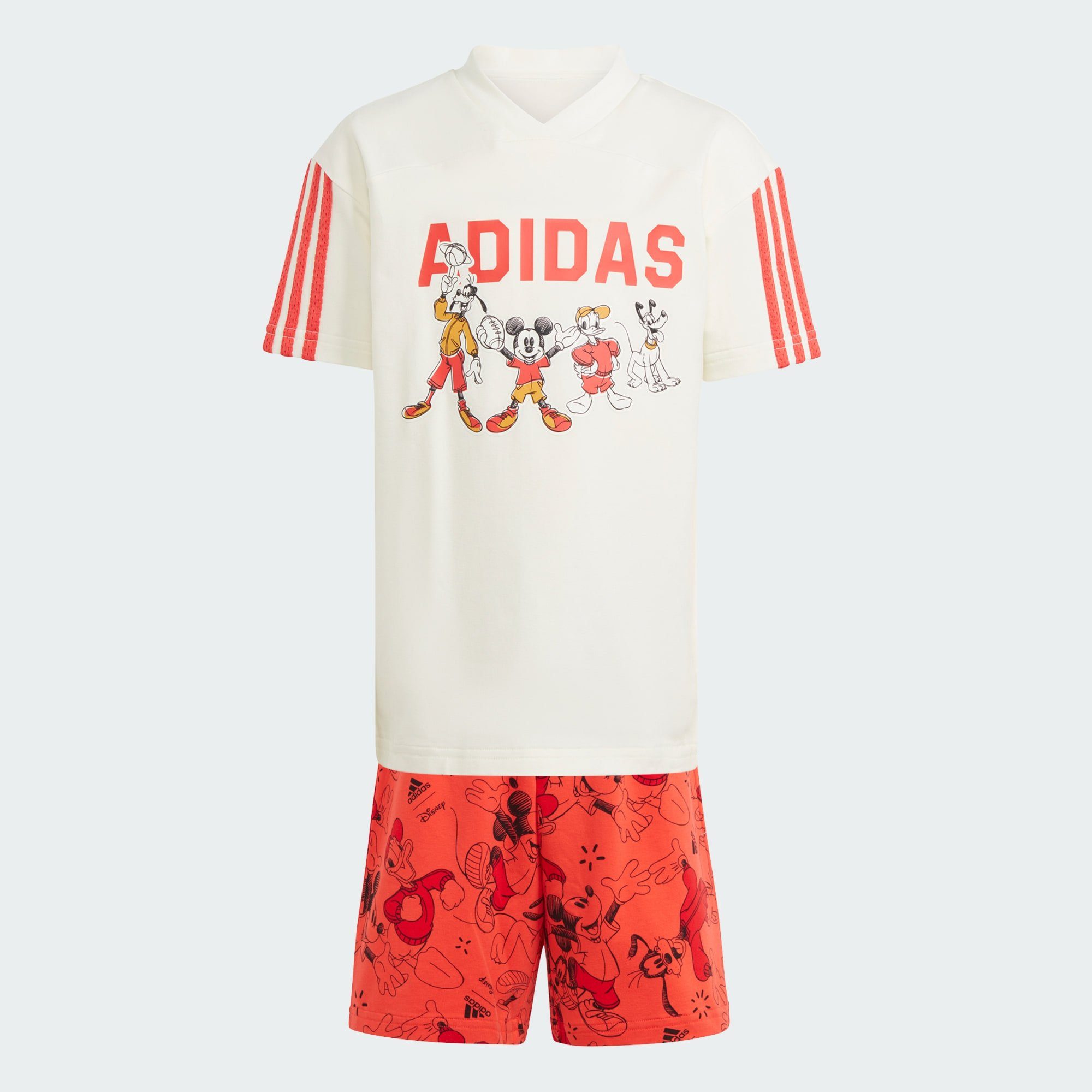 T-SHIRT-SET Bright MICKY DISNEY Trainingsanzug X MAUS Red ADIDAS / Off adidas White Sportswear