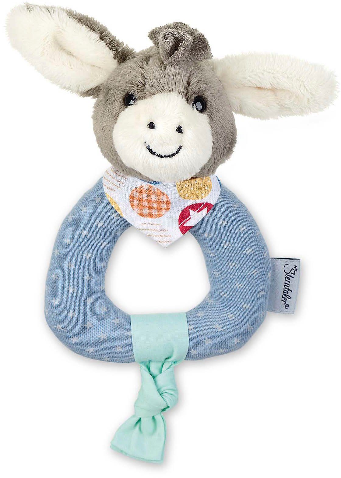 Sterntaler® Greifling Emmi, mit Rassel blau|grau