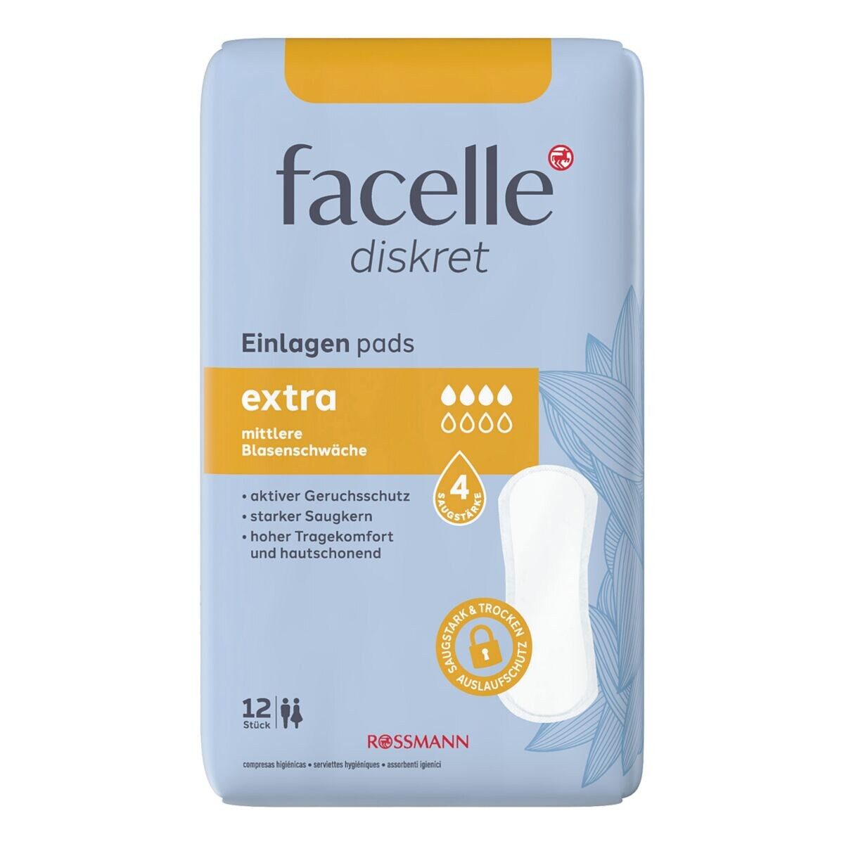 facelle Inkontinenz-Einlage Extra, 4, 12-St., Saugstärke 4