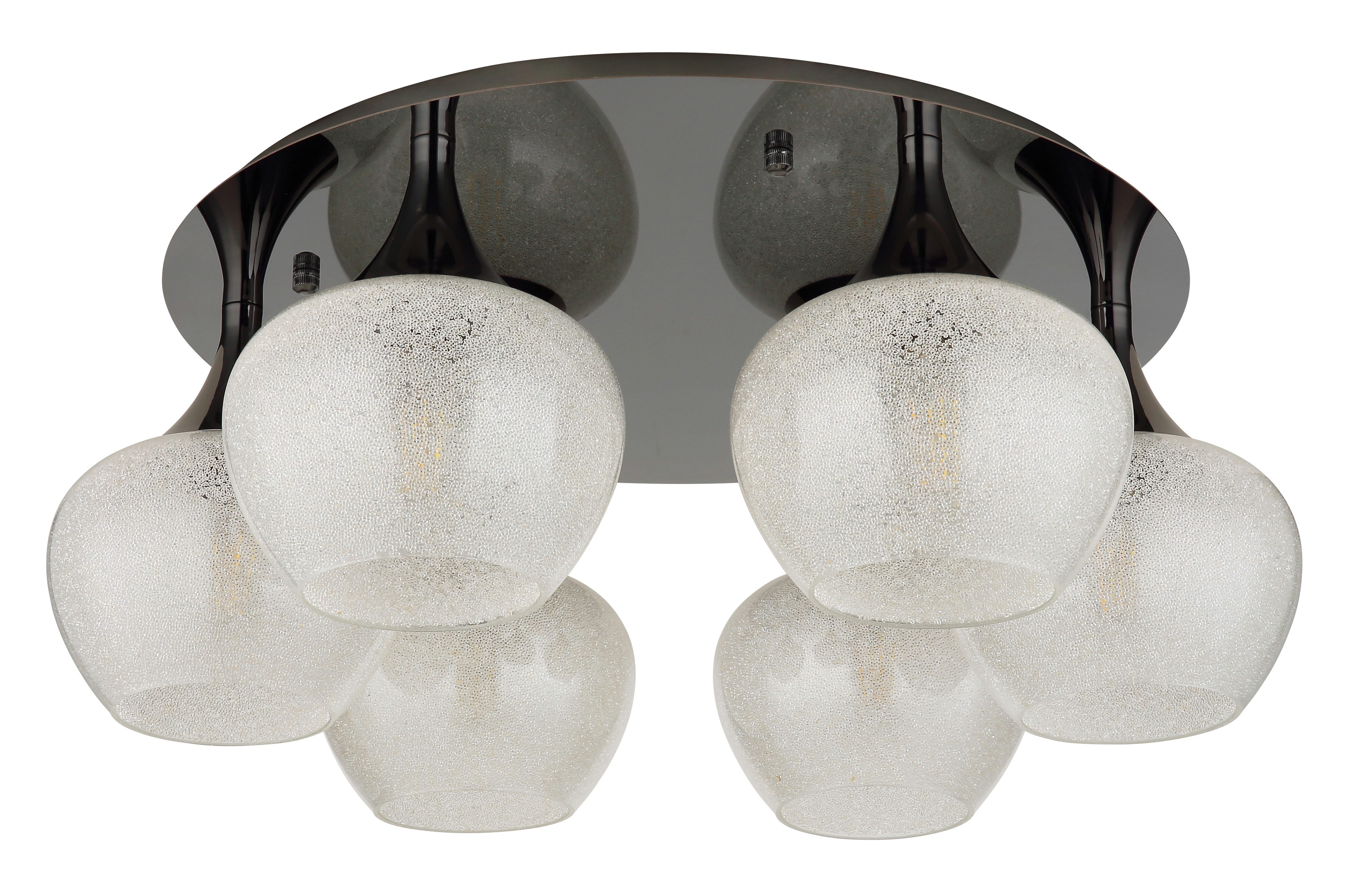 GLOBO LIGHTING Deckenleuchte MAXY, ohne Leuchtmittel, Deckenlampe/Glas klar/ø: 650mm/Dekorillen/Wohnzimmer/Esszimmer