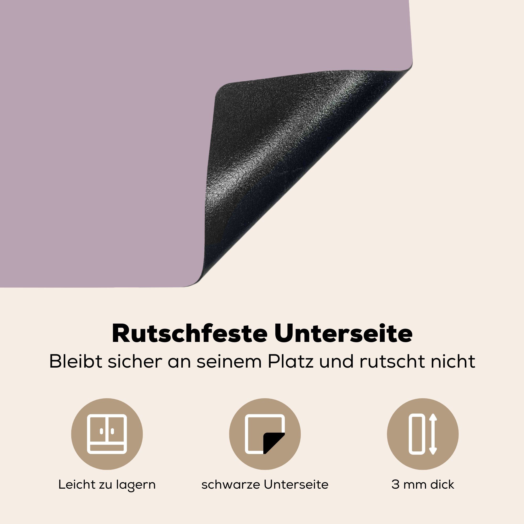 Vinyl, cm, MuchoWow - Herdblende-/Abdeckplatte Minimalismus Arbeitsplatte Linienkunst, Hände für (1 küche tlg), 78x78 Ceranfeldabdeckung, -