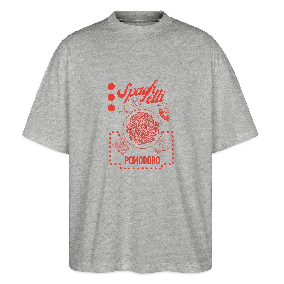 T-Shirt Spaghetti Pomodoro Kochen Küche Geschenk Oversize Unisex T-Shirt