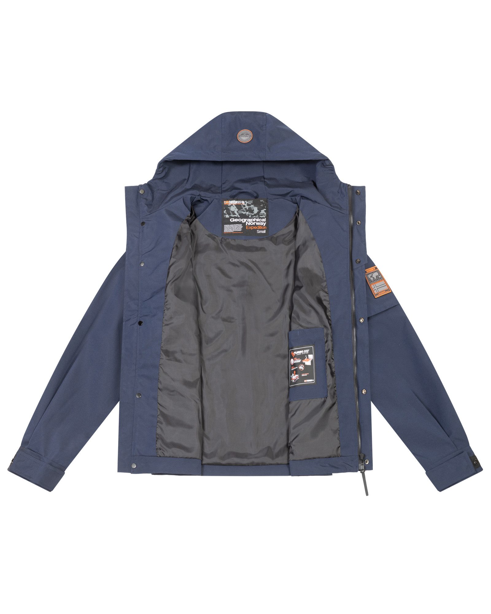 Geographical Norway Regenjacke Übergangsjacke Herbst Jacke Windbreaker Regenjacke Outdoor Kapuze – Bild 4 von 5
