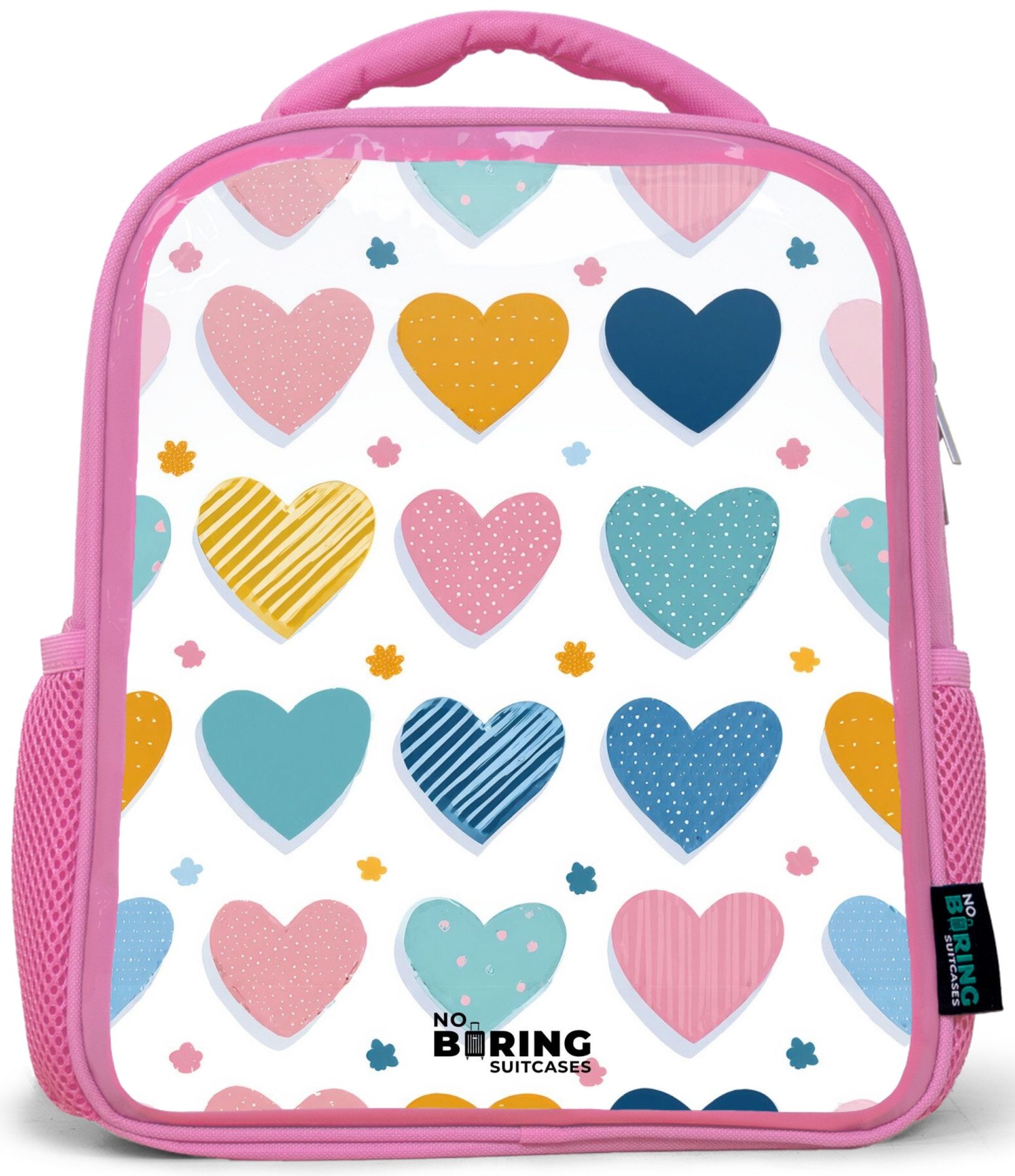 Rucksack Rosa - Herz-Muster