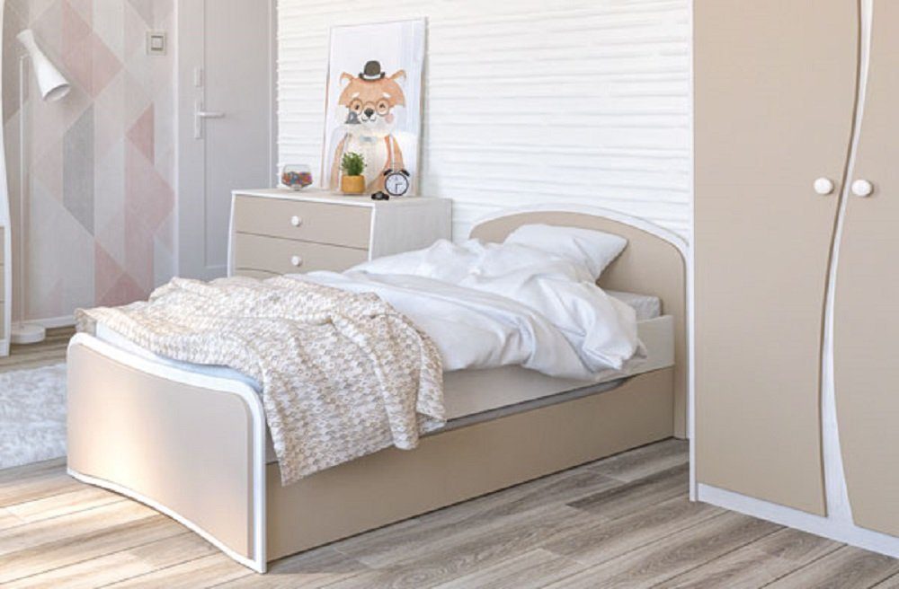 Farbe Feldmann-Wohnen Bett in der Cappuccino 190 x 80 Liegefläche: cm, - KOMBI,