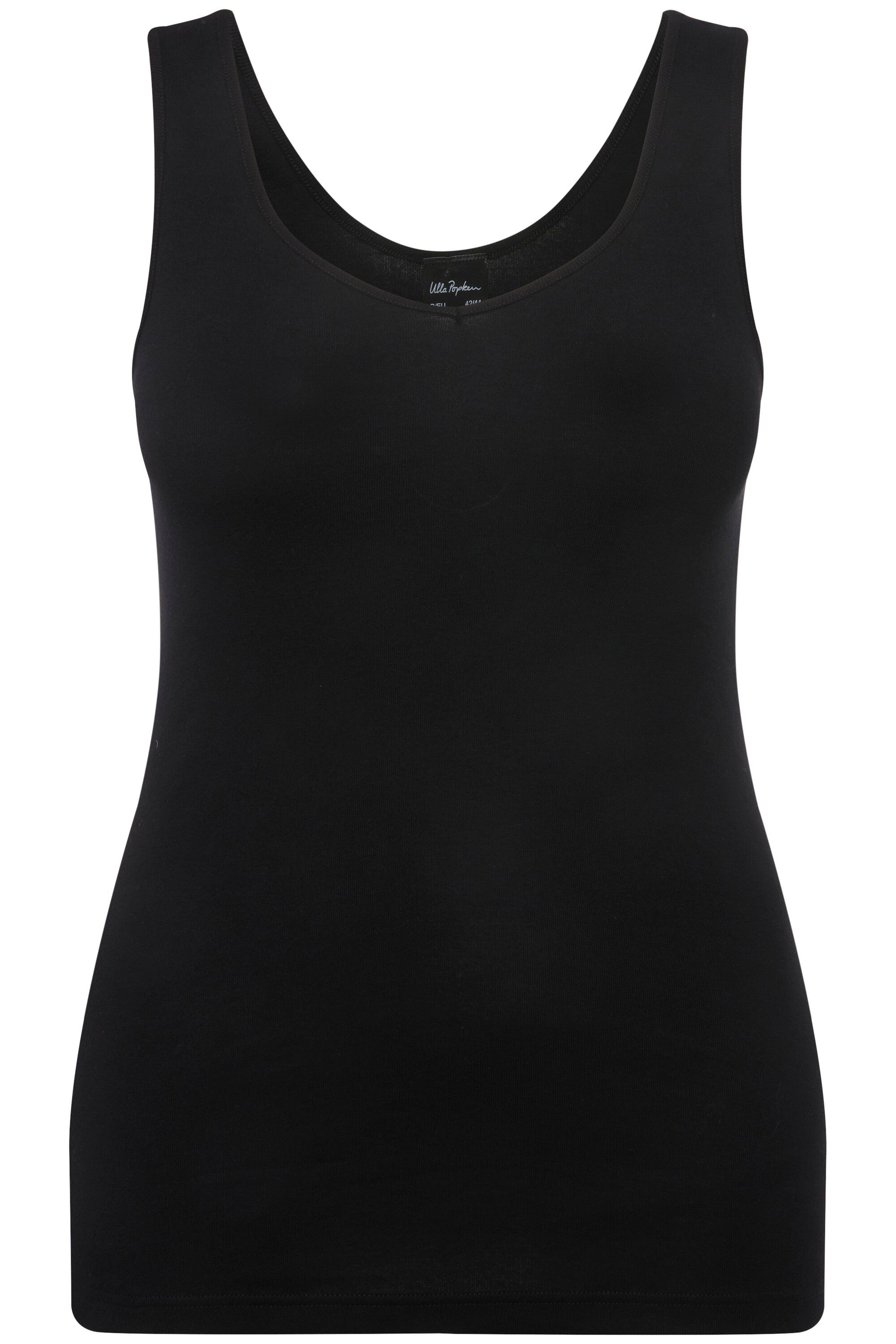 Ulla Popken Achselhemd bis 64 Basic Top aus Baumwolle Slim Fit günstig online kaufen