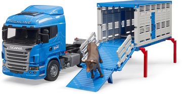 Bruder® Spielzeug-Transporter Scania R-Serie Tiertransporter mit 1 Rind, Made in Germany