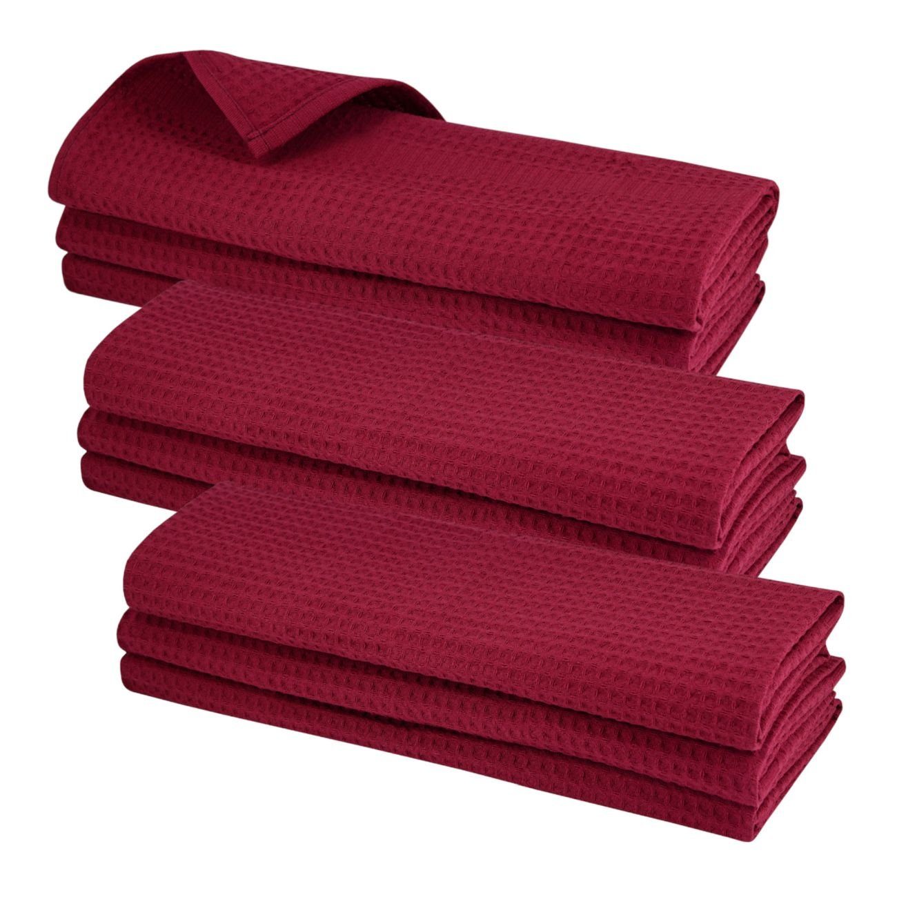 Engelland Geschirrtuch Poliertuch, (Vorteils-Set, 9-tlg., Waffel-Pique), 10 günstig online kaufen