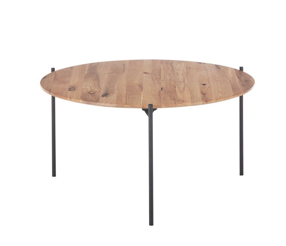 MCA furniture Couchtisch Couchtisch rund, Assuan, verschiede massiv, Eiche (no-Set) schwarz, Eiche 