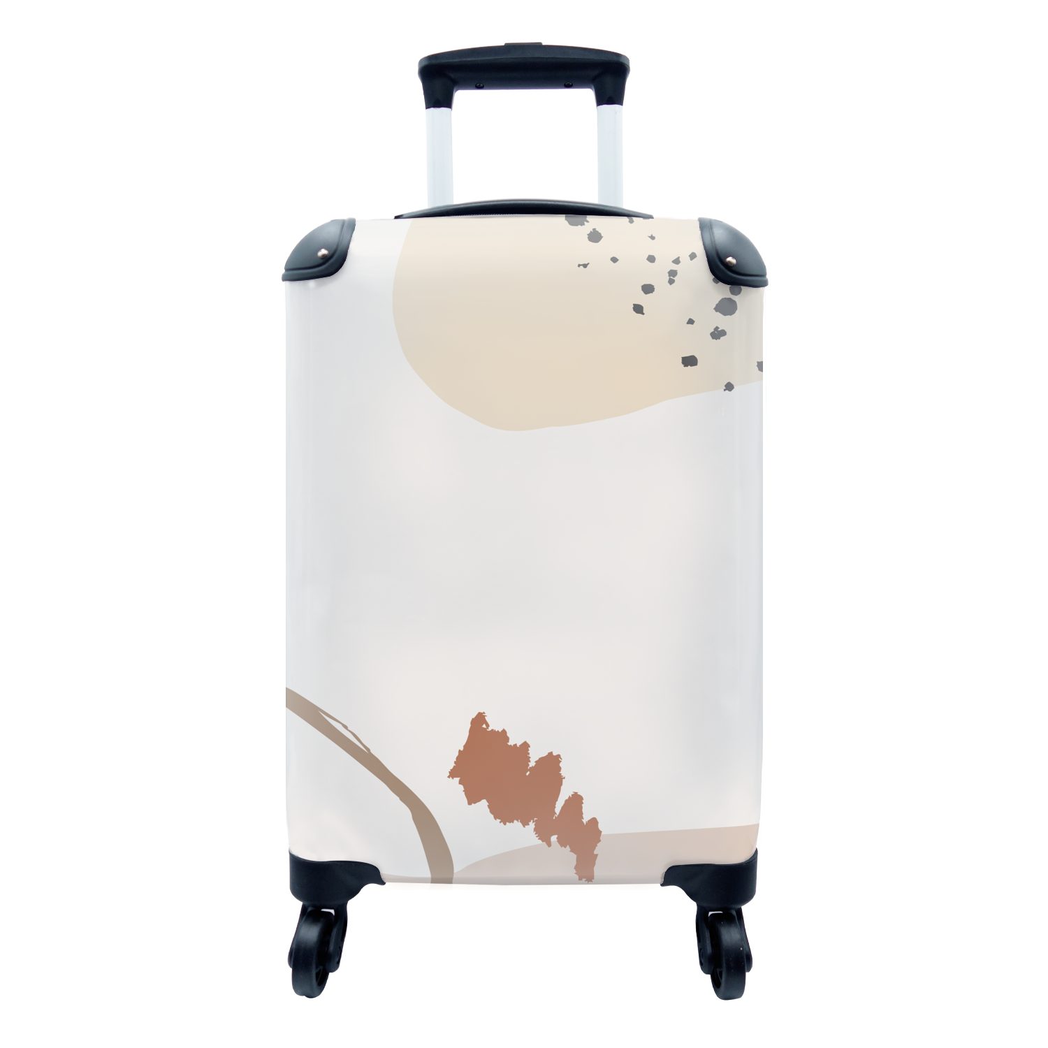 MuchoWow Handgepäckkoffer Sommer Trolley, Reisetasche Handgepäck Reisekoffer Abstrakt - rollen, für Weiß, - mit 4 Rollen, Ferien