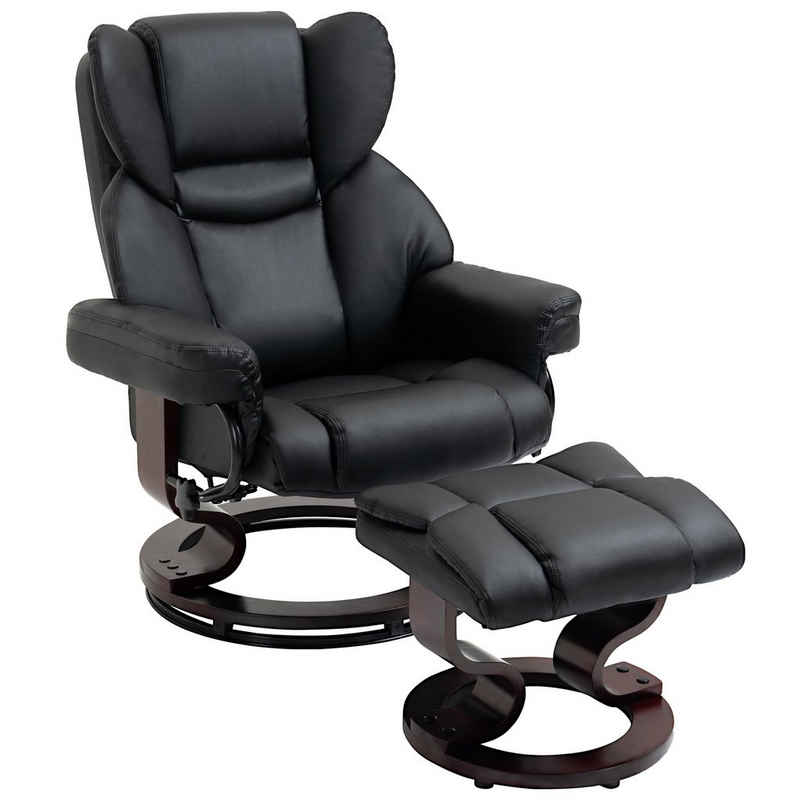HOMCOM Relaxsessel mit Hocker (TV-Sessel, 2-St., Relaxsessel), bis 160 kg belastbar