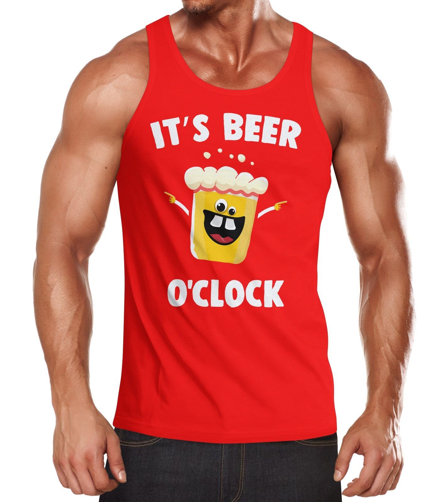 MoonWorks Tanktop It's Beer a clock günstig online kaufen
