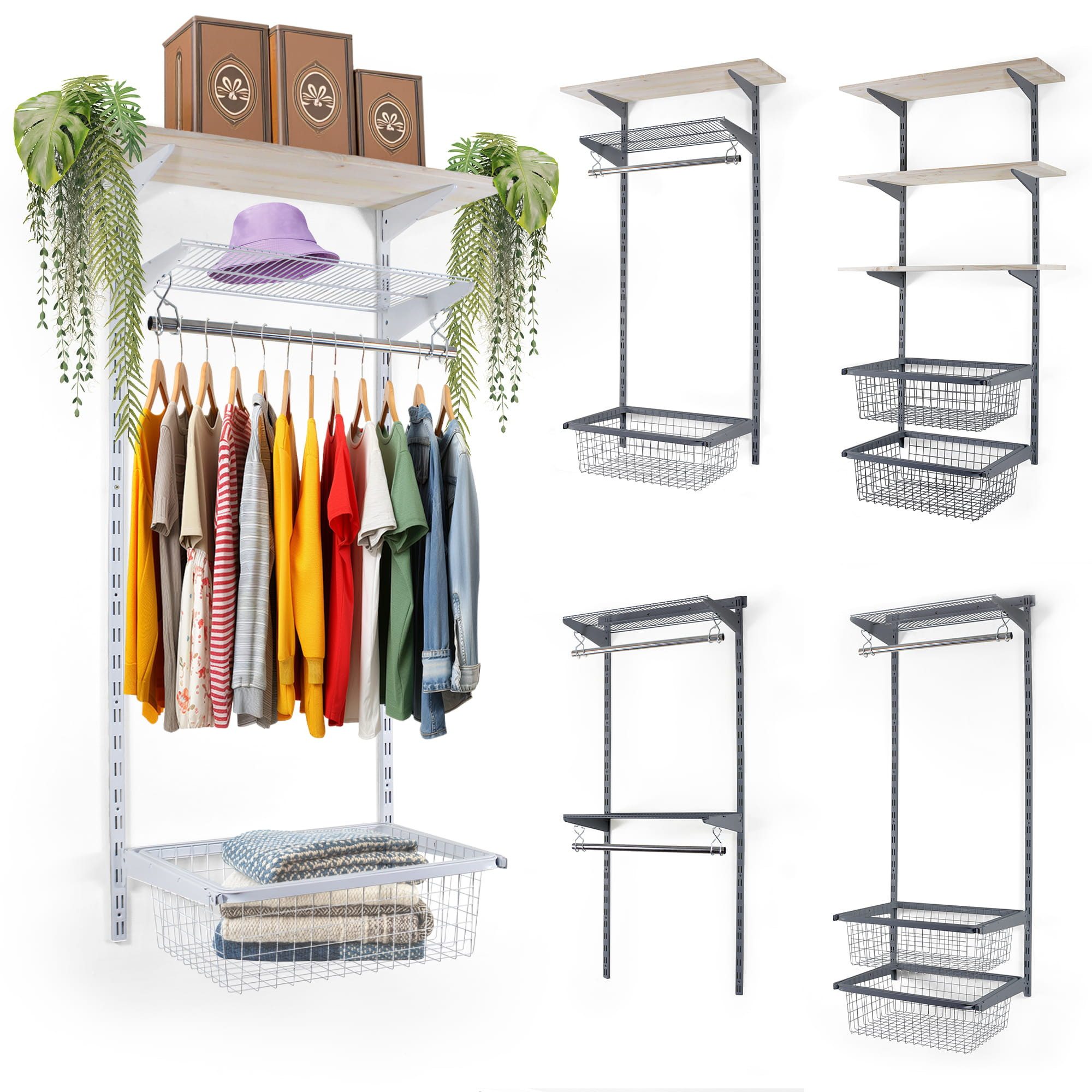 BOOMET Kleiderschrank Kleiderschranksystem Bausatz (Bacic 2 günstig online kaufen