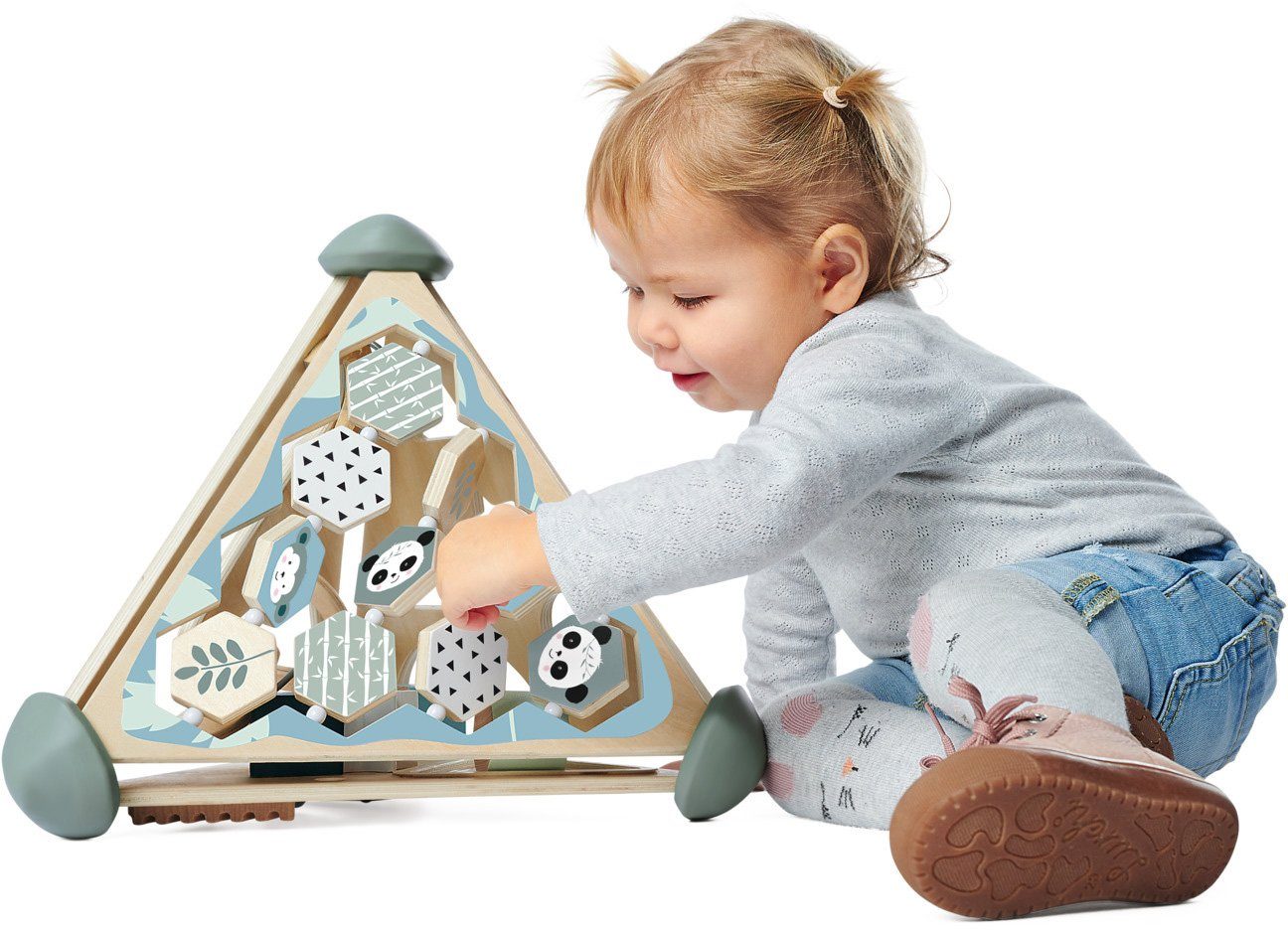 Eichhorn Lernspielzeug Holzspielzeug, Spielcenter Pyramide