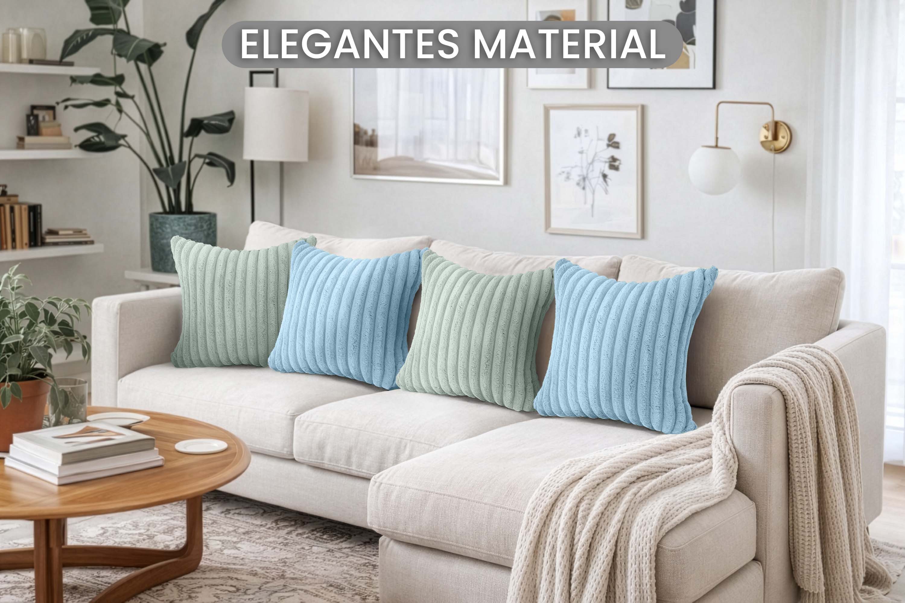 Amilian Kissenbezüge 2er Set - Dekokissenbezug - Kissenhüllen - Zierkissenbezüge, (2 Stück), (40x40 cm) Kissenbezug für Sofa; Dekokissen; Kissen; Zierkissen