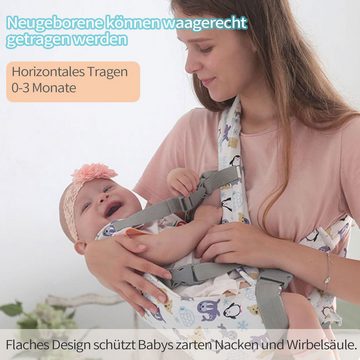 Daisred Babytrage 4-in-1 Babytrage – Ergonomische Babytrage für Neugeborene